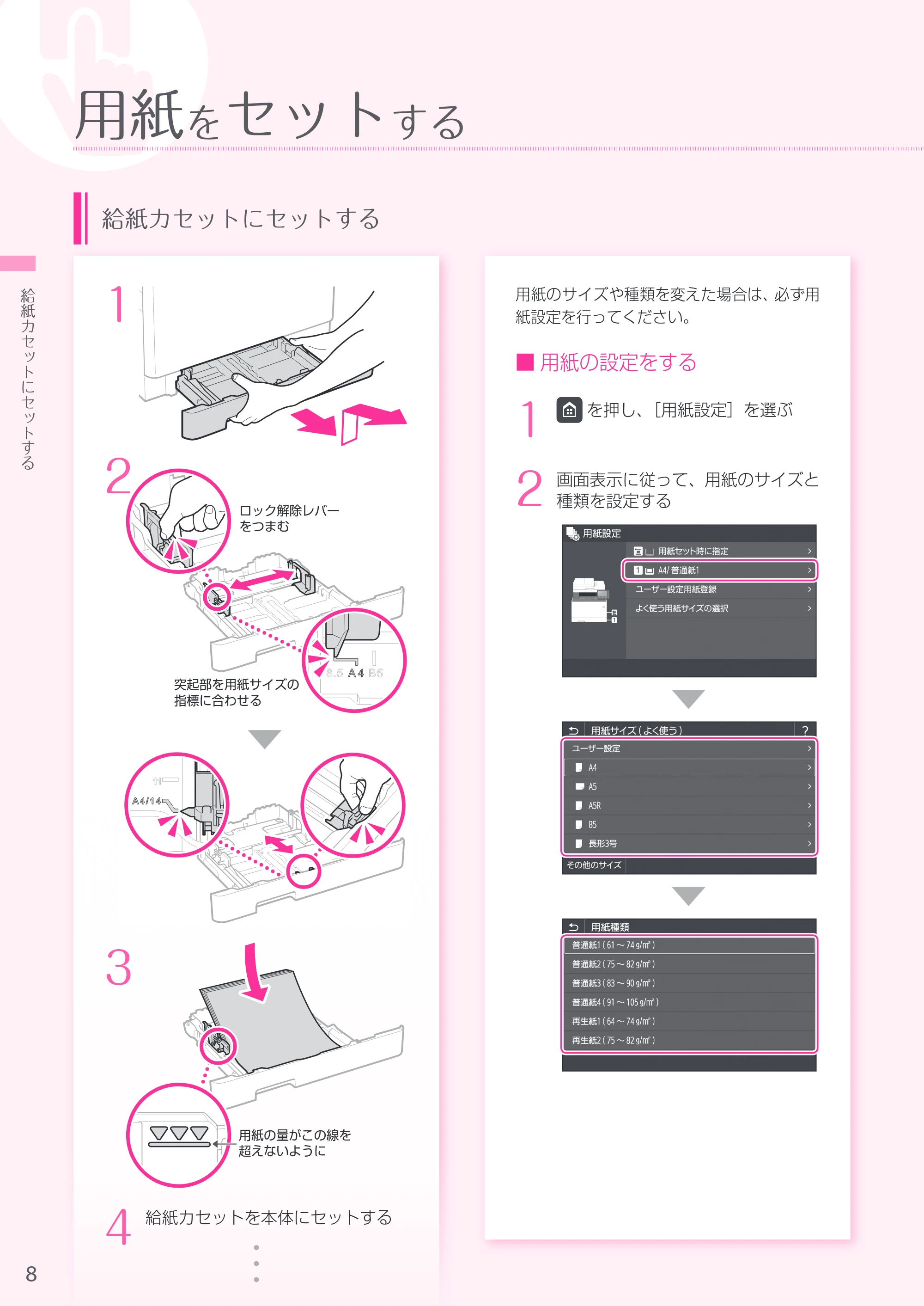 キヤノン MF745Cdw・MF743Cdw・MF741Cdw・MF644Cdw・MF642Cdw MF745Cdw／MF743Cdw／MF741Cdw かんたん操作ガイド 2019年5月15日掲載（PDF：12.5MB） — 原本ページ — 8ページ