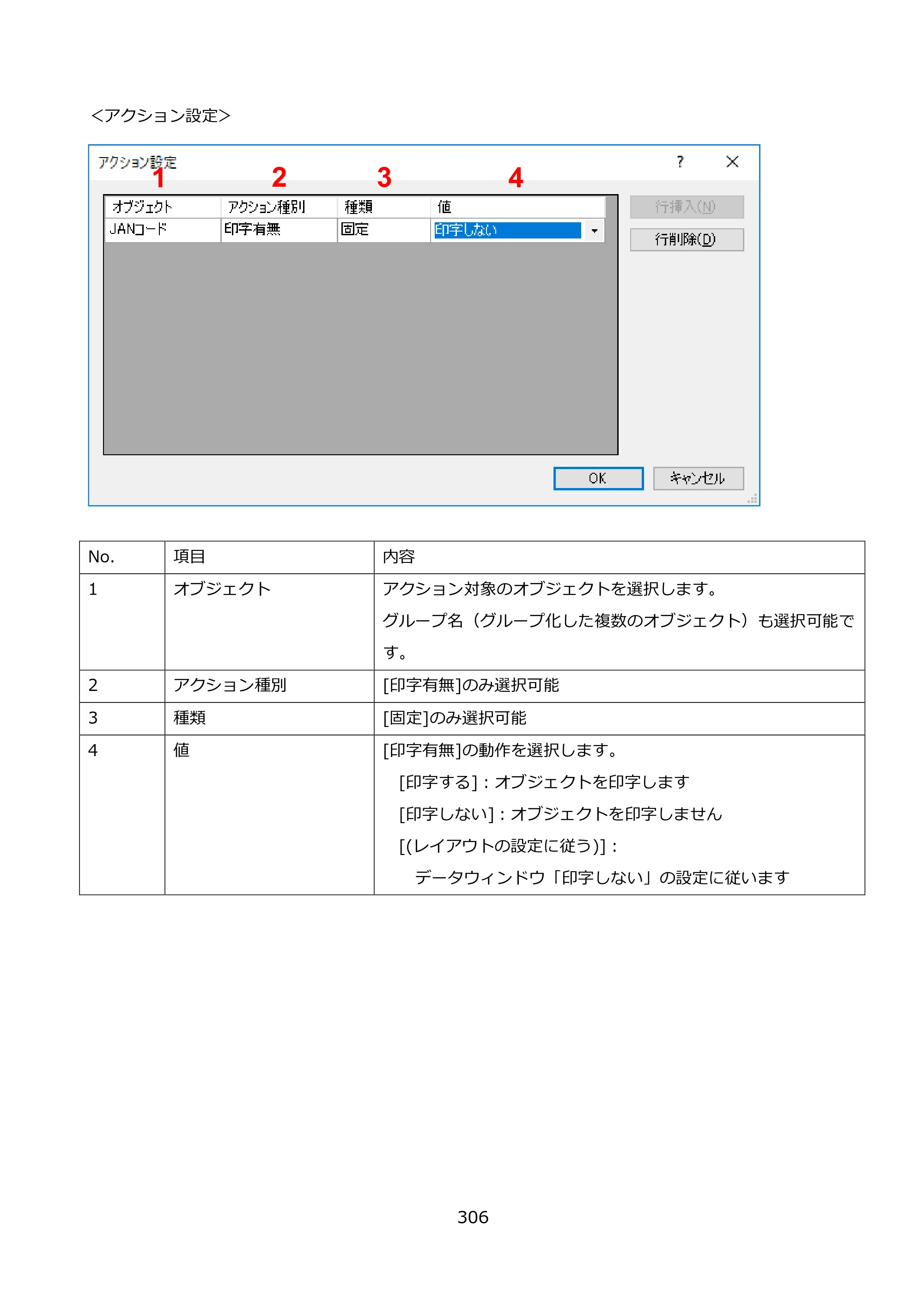 サトー FLEQV(フレキューブ) FX3-LX / FLEQV(フレキューブ) FX3-Plus / LEQV(フレキューブ) FX3-Plus e-Labe Designer操作マニュアル PRO形式（第25版） — 原本ページ — 307ページ