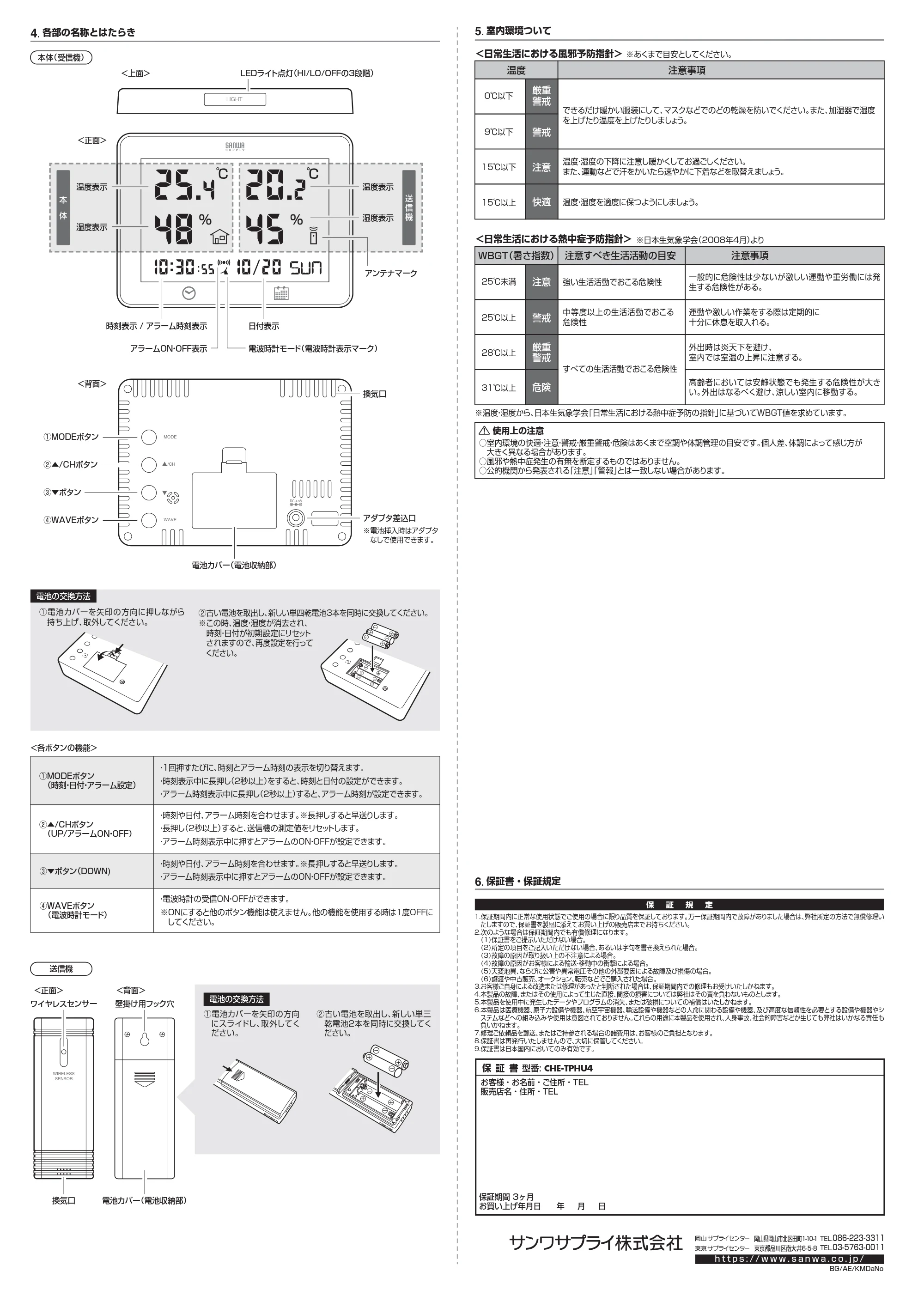 サンワサプライ CHE-TPHU4 取扱説明書 — 原本ページ — 2ページ