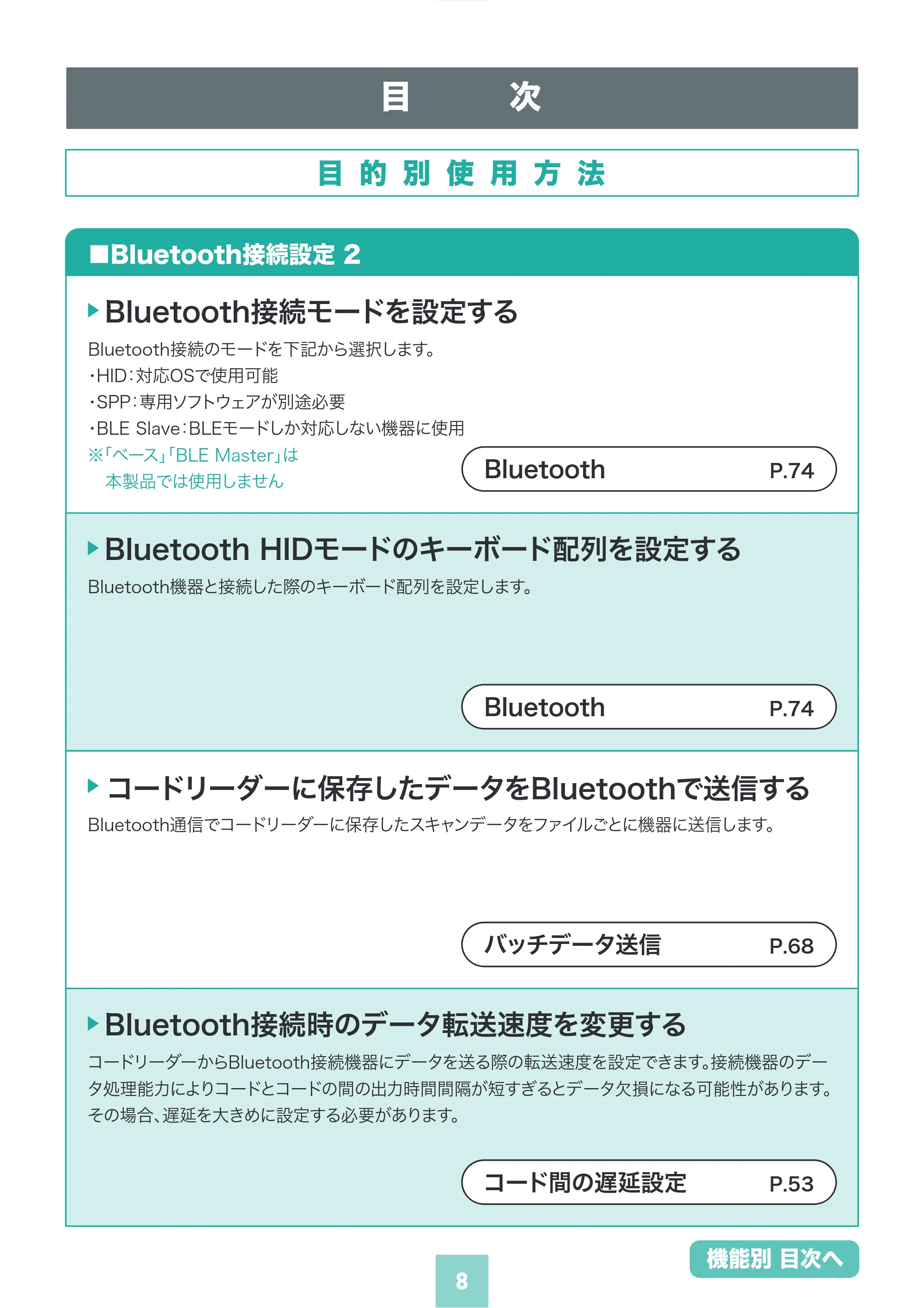サンワサプライ BCR-BT2D16 取扱説明書 — 原本ページ — 8ページ