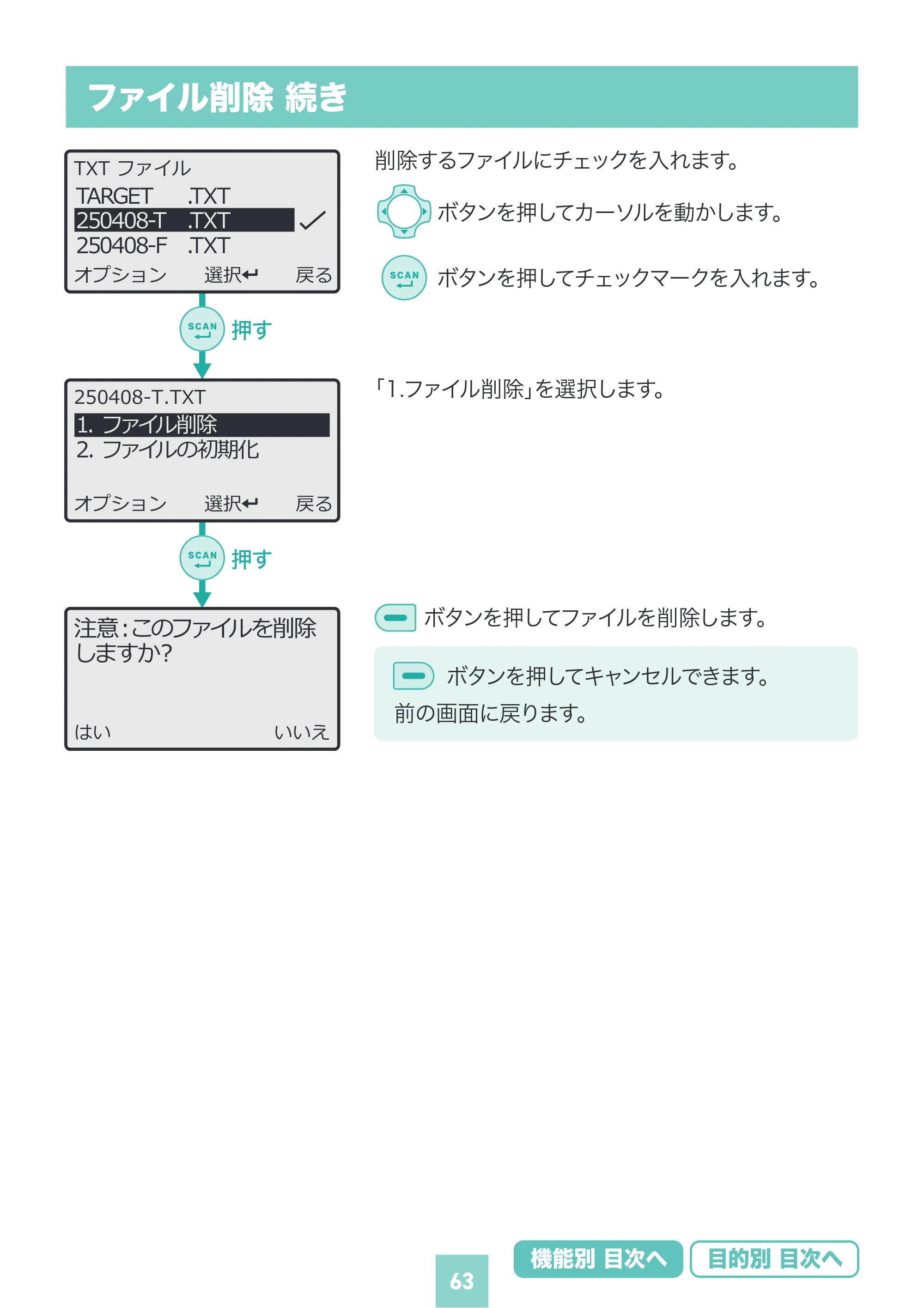サンワサプライ BCR-BT2D16 取扱説明書 — 原本ページ — 63ページ