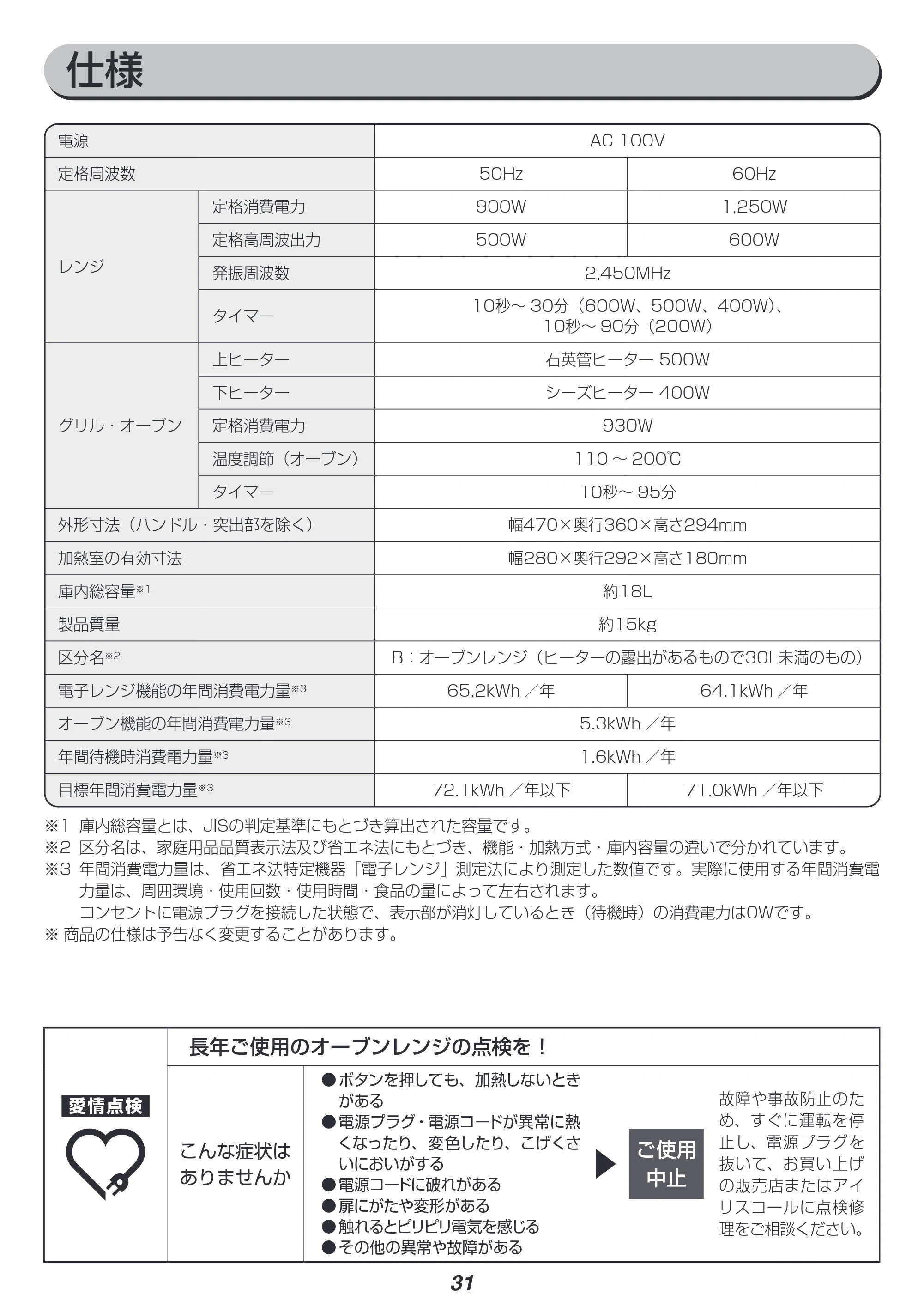 アイリスオーヤマ MO-F1809-HA 取扱説明書 — 原本ページ — 31ページ