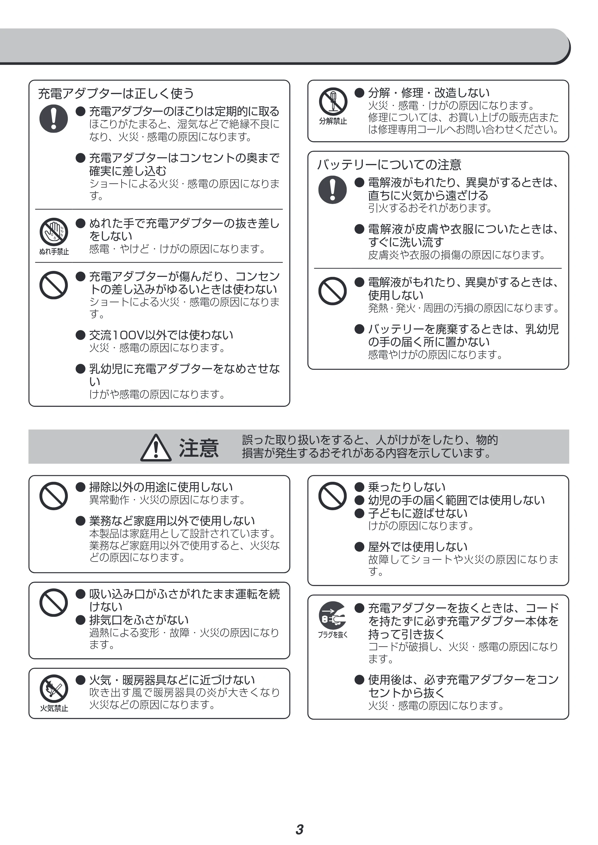 アイリスオーヤマ IC-H50-HA 取扱説明書 — 原本ページ — 3ページ