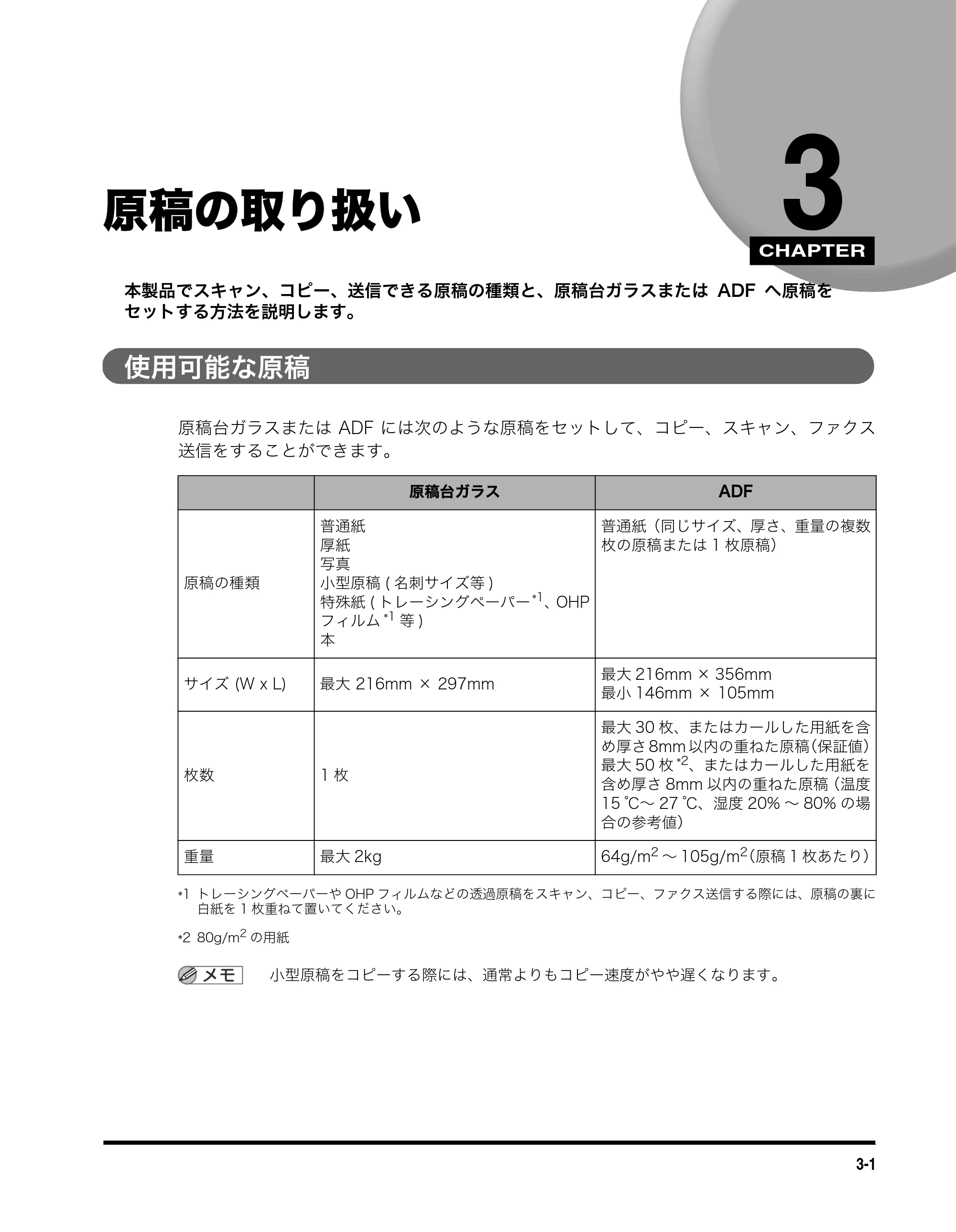 キヤノン MF5770 ユーザーズガイド (PDF形式/4.86Mバイト) — 原稿の取り扱い — 原本ページ — 38ページ