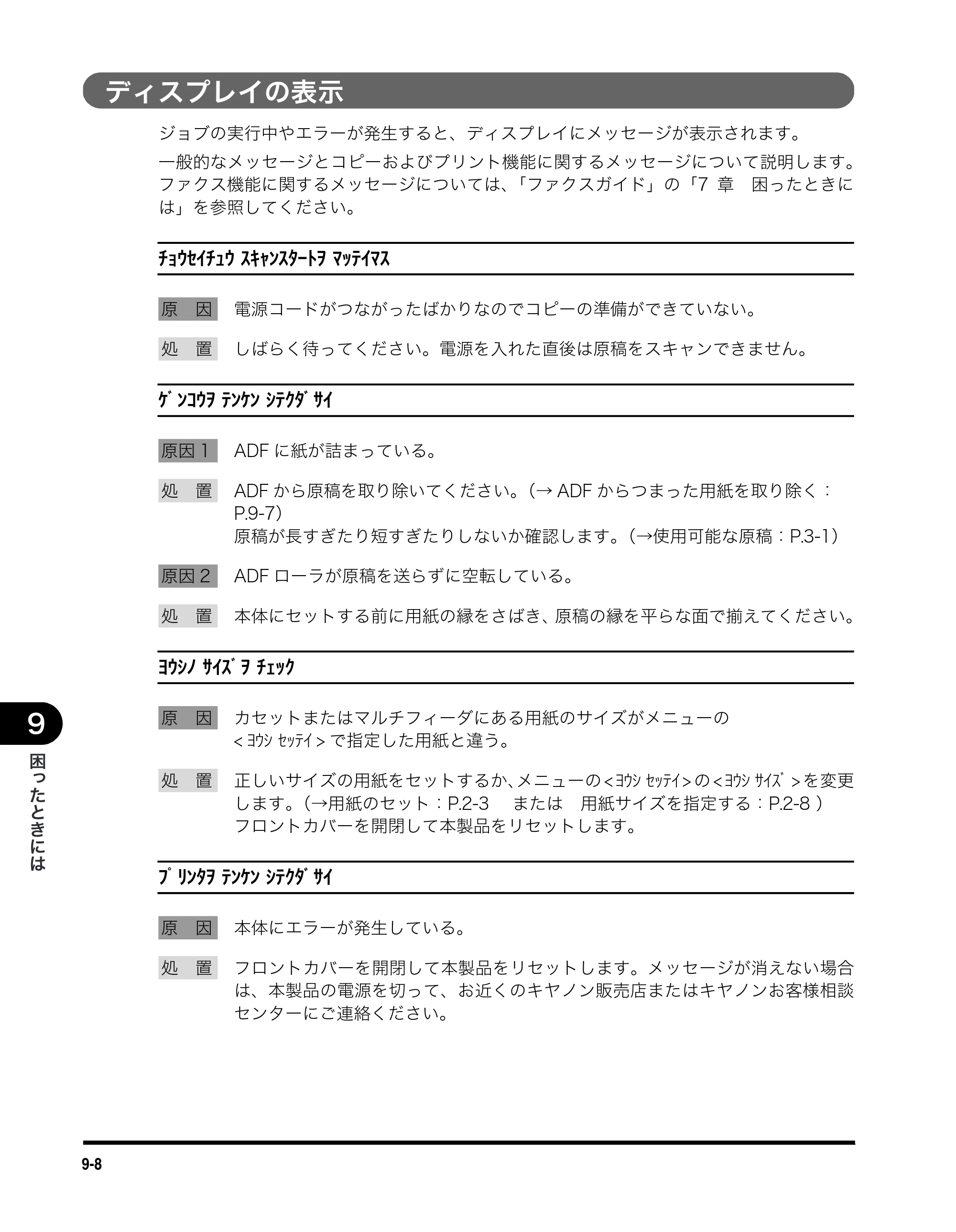 キヤノン MF5770 ユーザーズガイド （PDF形式／4.86Mバイト） — ディスプレイの表示 — 原本ページ — 81ページ