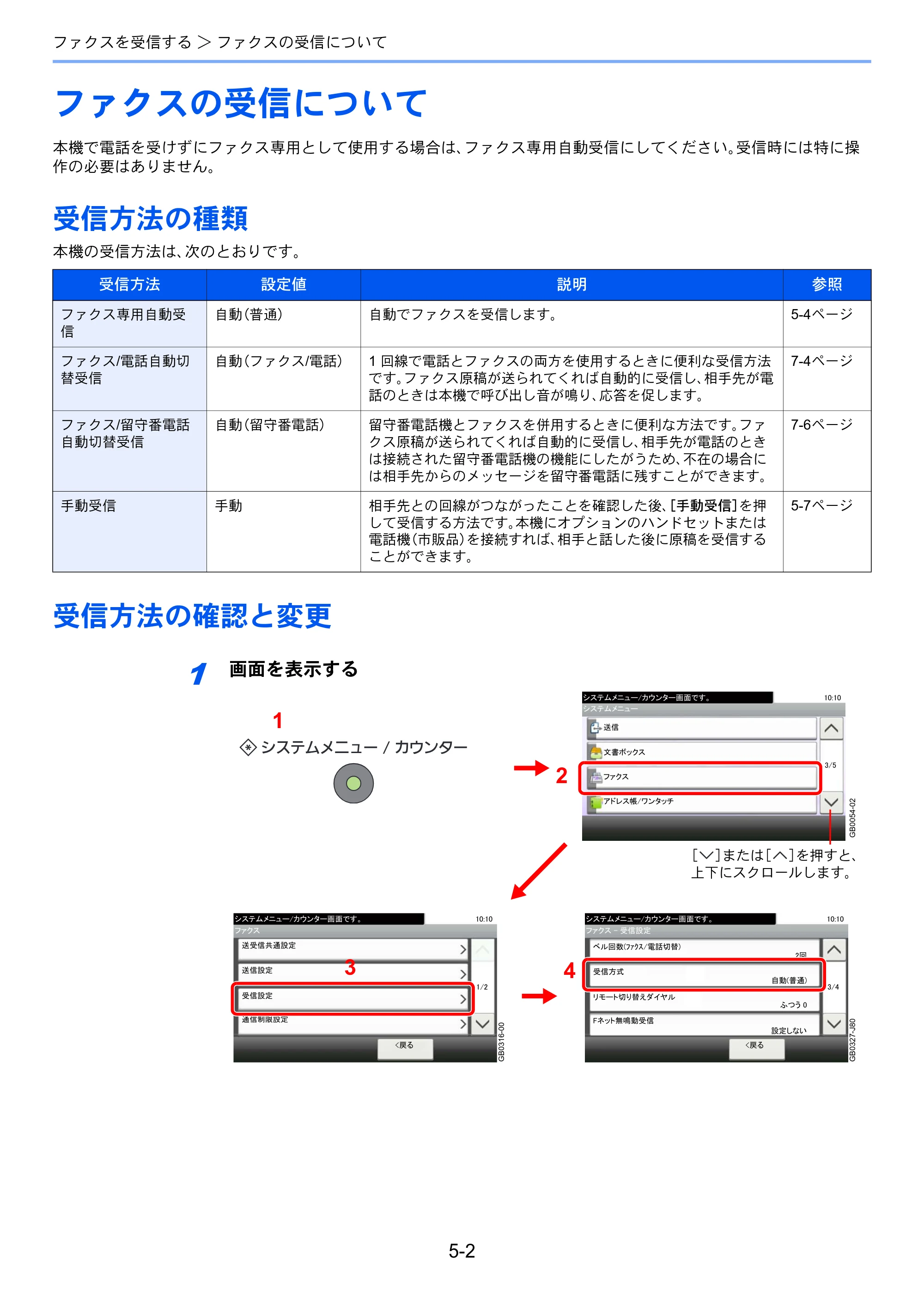 京セラ TASKalfa 206ci / TASKalfa 256ci TASKalfa 206ci/TASKalfa 256ci FAXSystem(U) 使用説明書 — ファクスの受信について — 原本ページ — 79ページ