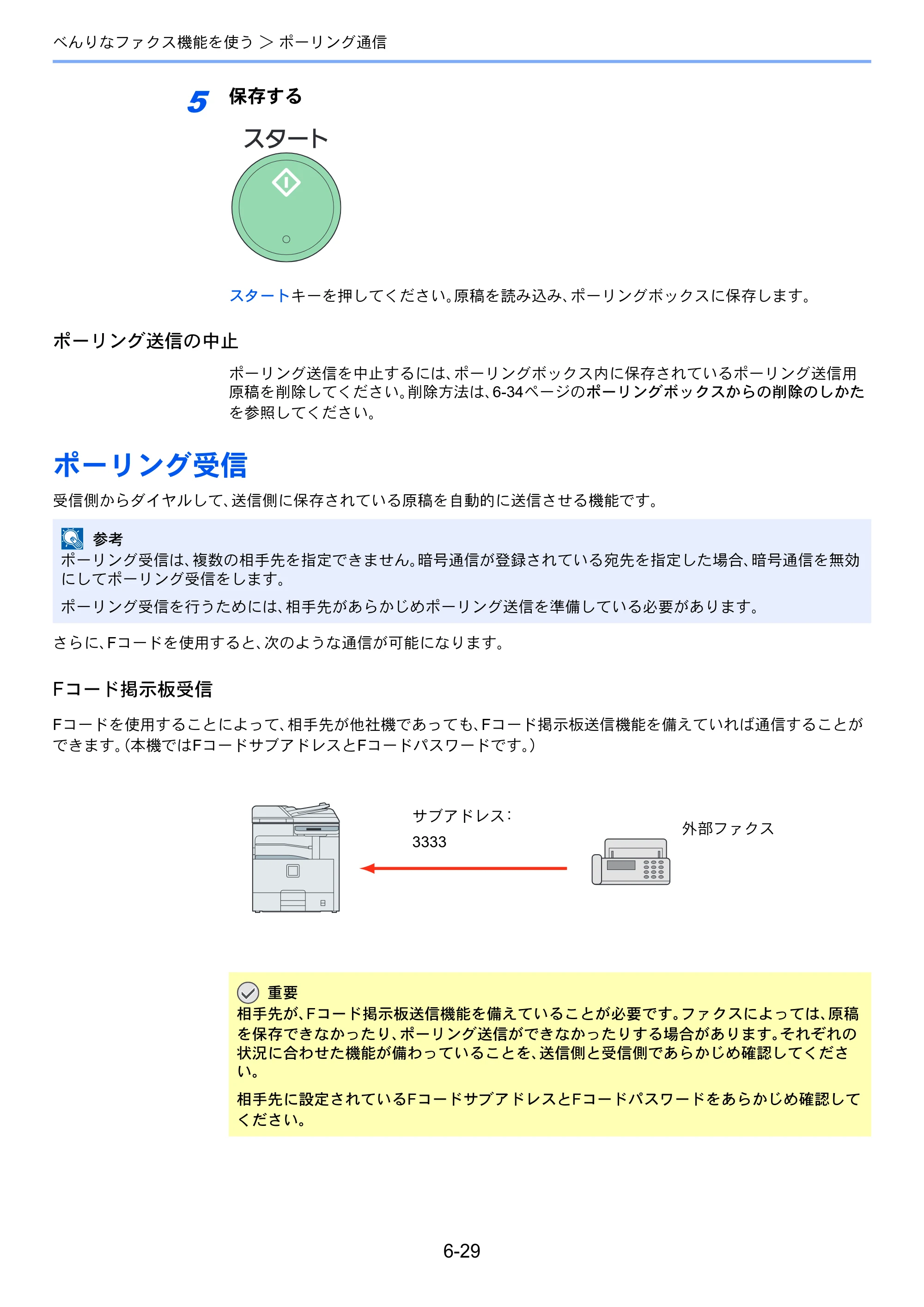 京セラ TASKalfa 206ci / TASKalfa 256ci TASKalfa 206ci/TASKalfa 256ci FAXSystem(U) 使用説明書 — ポーリング受信 — 原本ページ — 118ページ