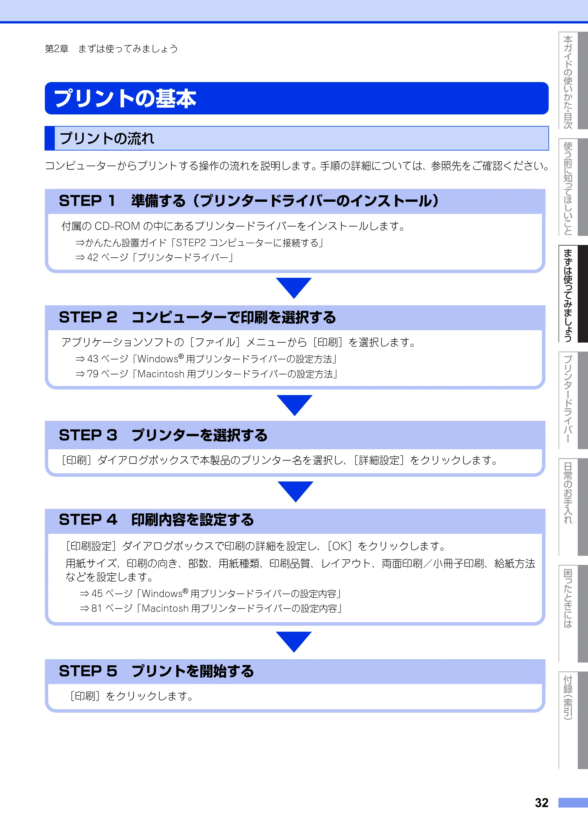 ブラザー HL-3140CW / HL-3170CDW ユーザーズガイド ~基本編~ — プリントの基本 — 原本ページ — 32ページ
