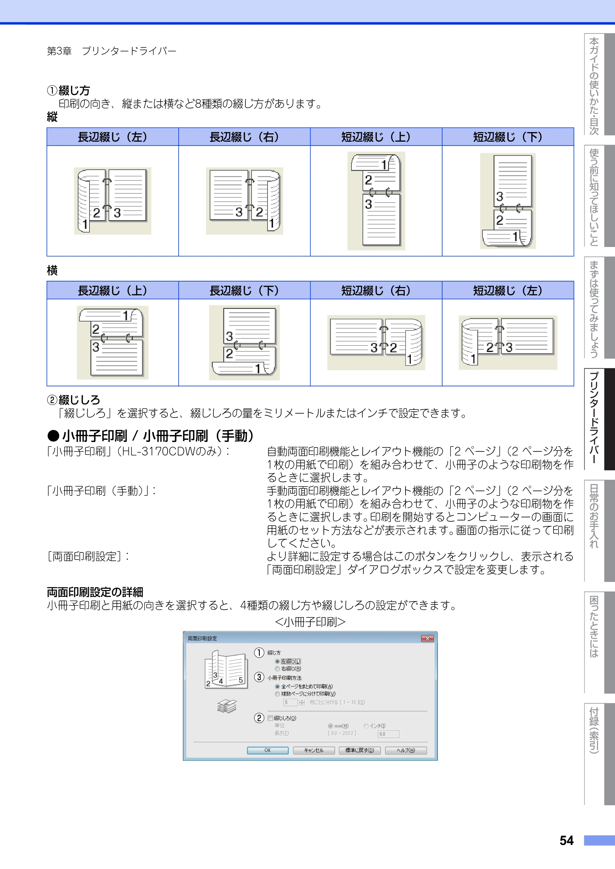 ブラザー HL-3140CW / HL-3170CDW ユーザーズガイド ~基本編~ — 原本ページ — 54ページ