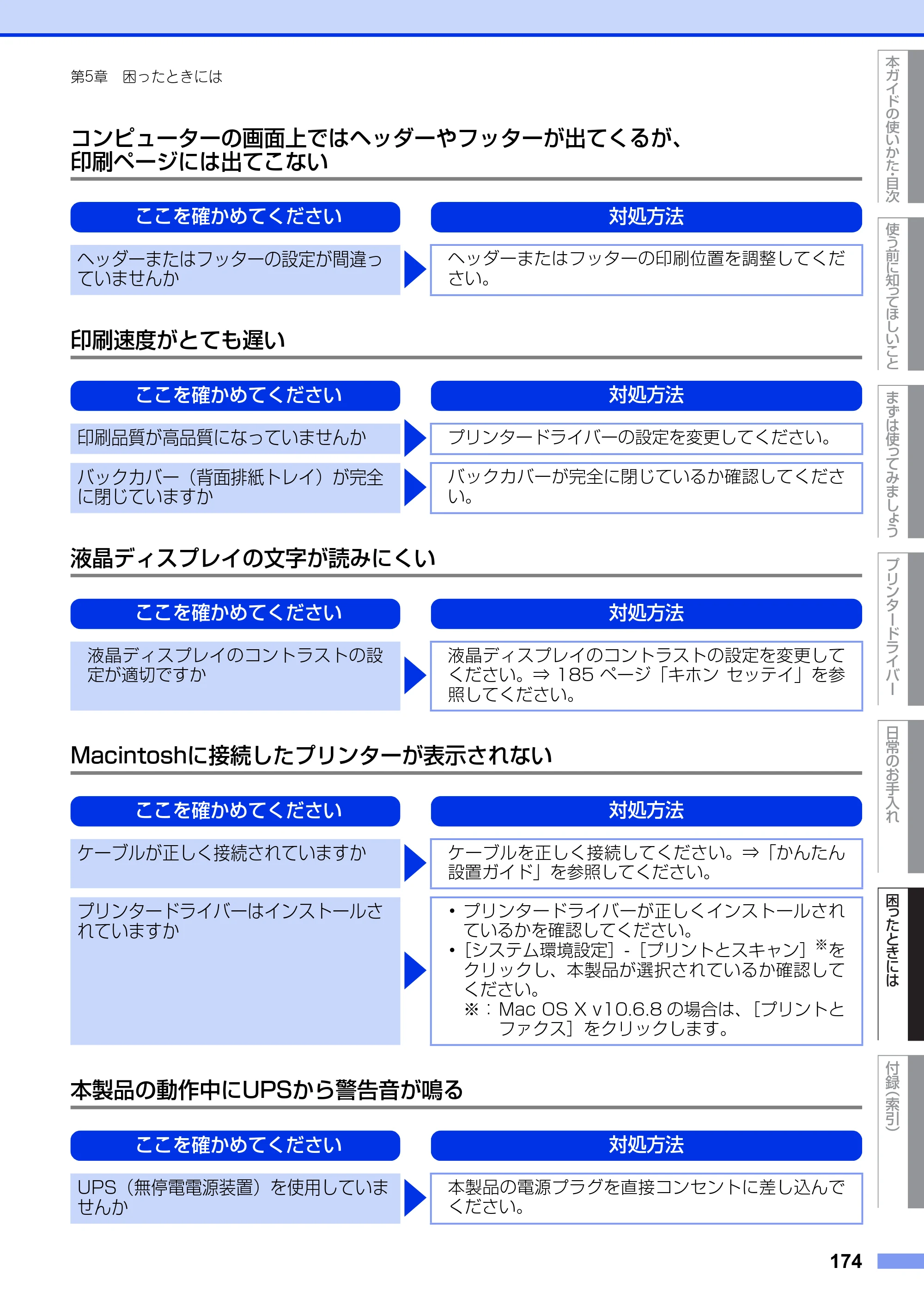 ブラザー HL-3140CW / HL-3170CDW ユーザーズガイド ～基本編～ — 原本ページ — 174ページ