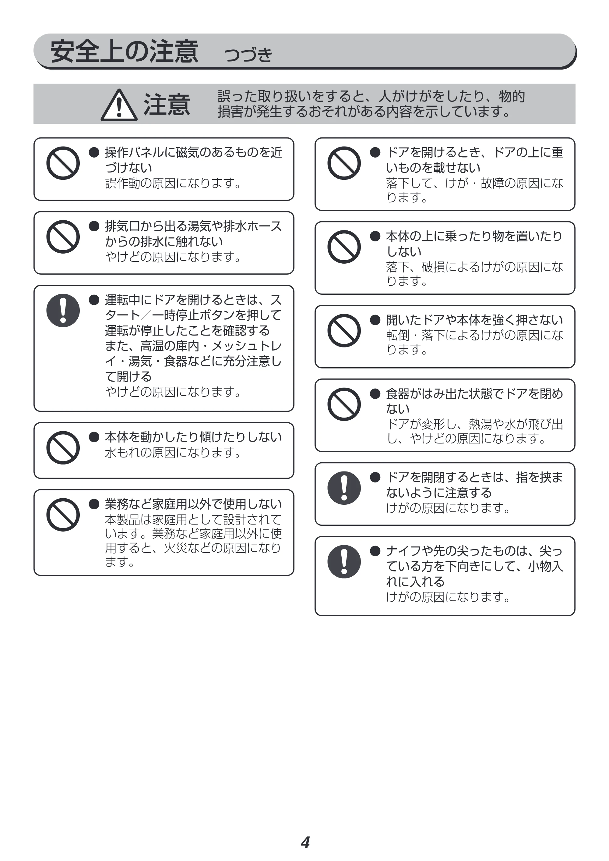 アイリスオーヤマ PZSH-5T 取扱説明書 — 原本ページ — 4ページ
