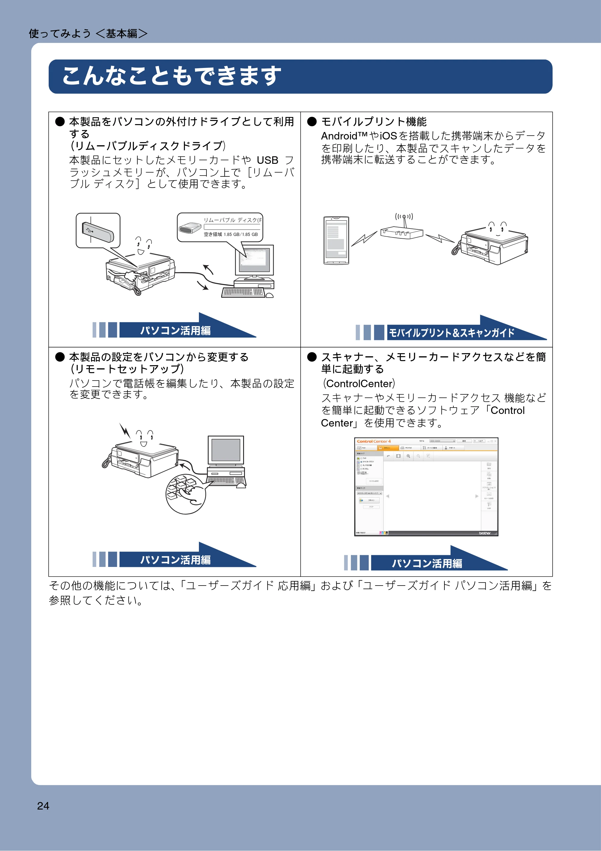ブラザー MFC-J727D / MFC-J727DW ユーザーズガイド ~基本編~ — こんなこともできます — 原本ページ — 24ページ