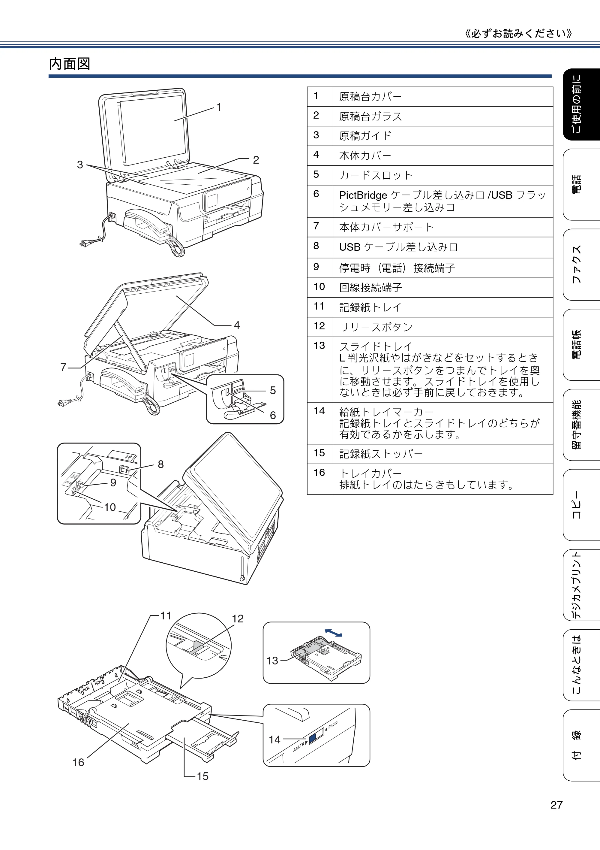 ブラザー MFC-J727D / MFC-J727DW ユーザーズガイド ~基本編~ — 原本ページ — 27ページ