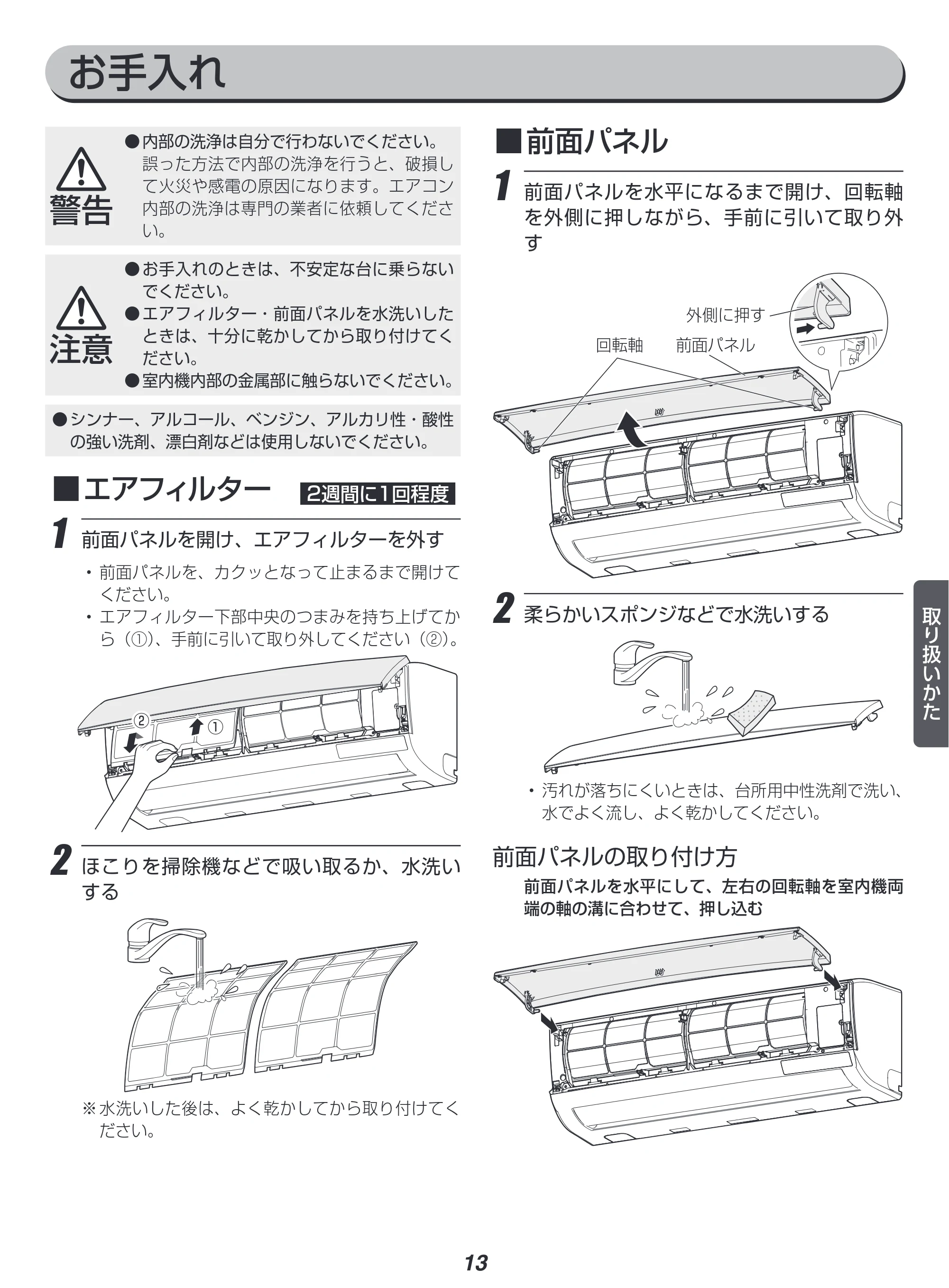 アイリスオーヤマ IRR-2223C 取扱説明書 — 原本ページ — 13ページ