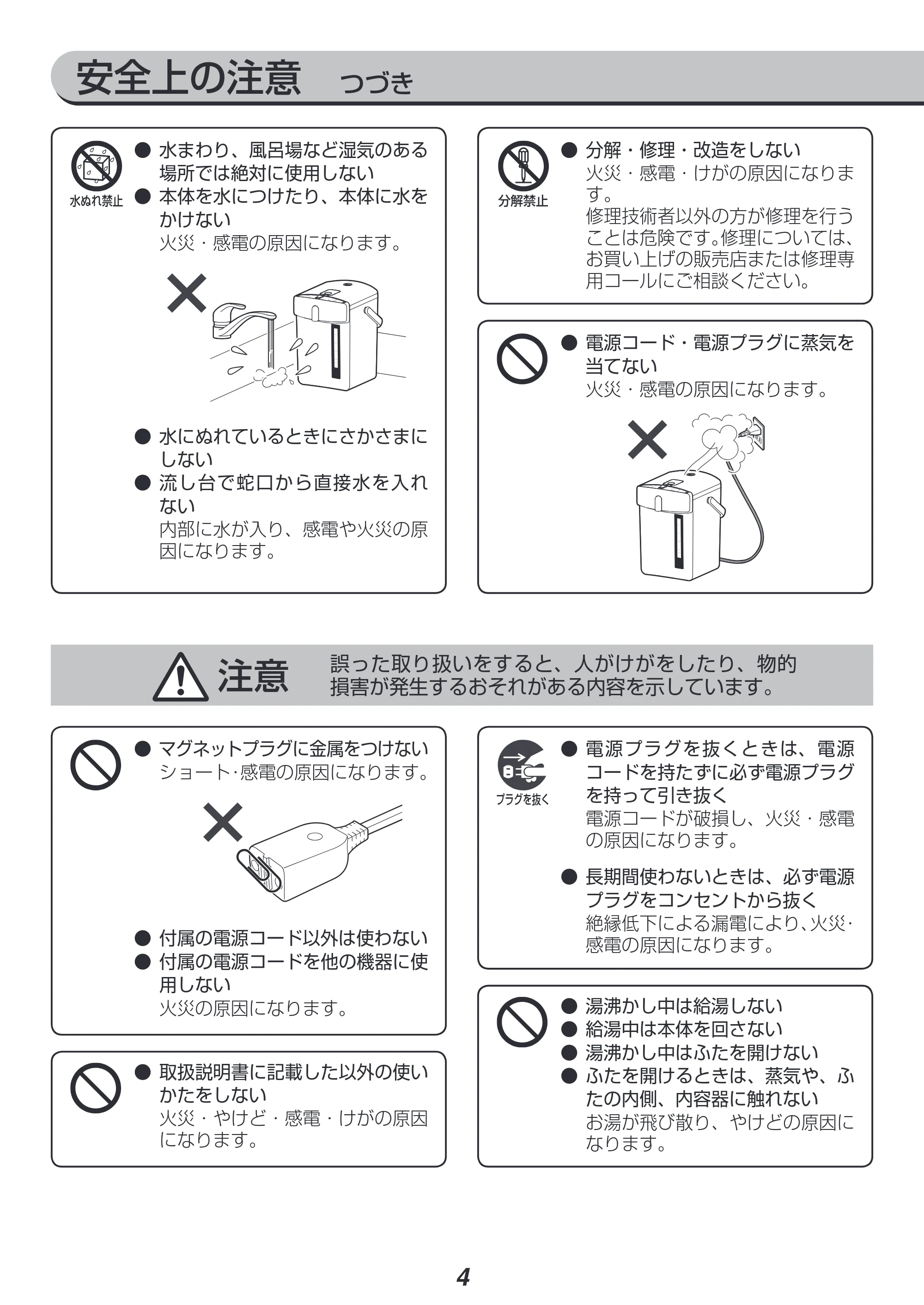 アイリスオーヤマ IMHD-030 取扱説明書 — 原本ページ — 4ページ