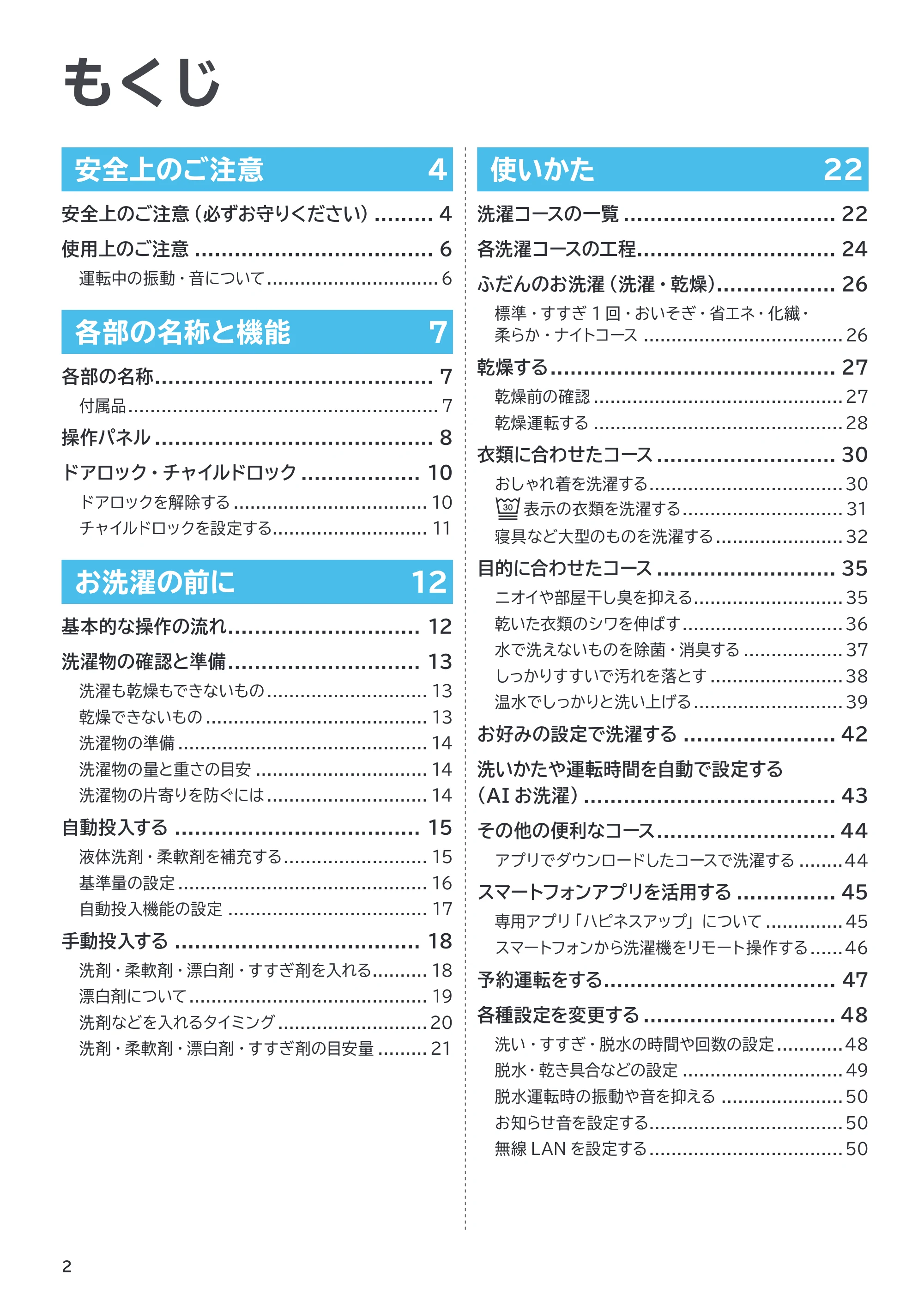 日立 BD-SX130PL / BD-SX130PR 取扱説明書 — 原本ページ — 2ページ