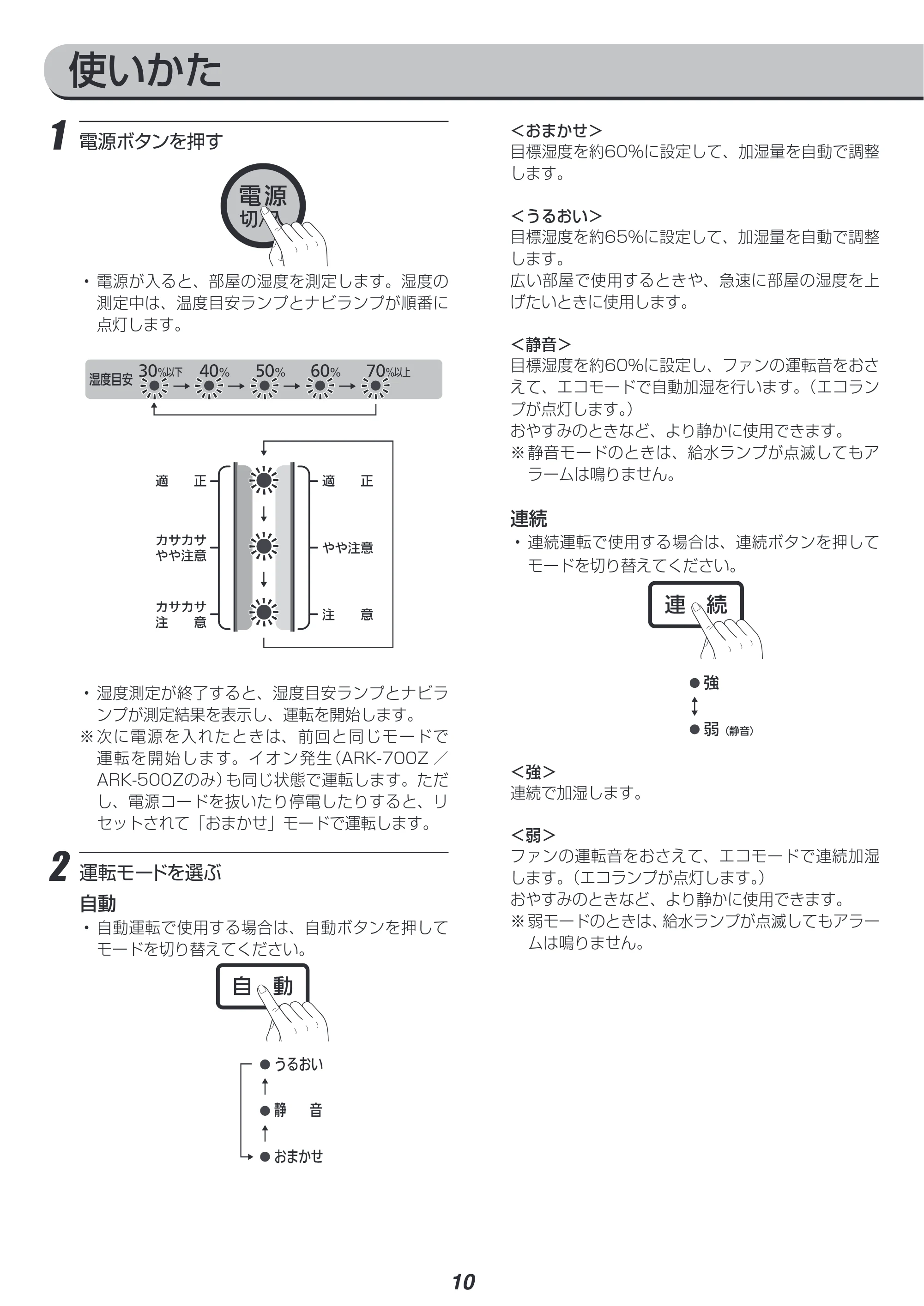 アイリスオーヤマ ARK-700 取扱説明書 — 原本ページ — 10ページ