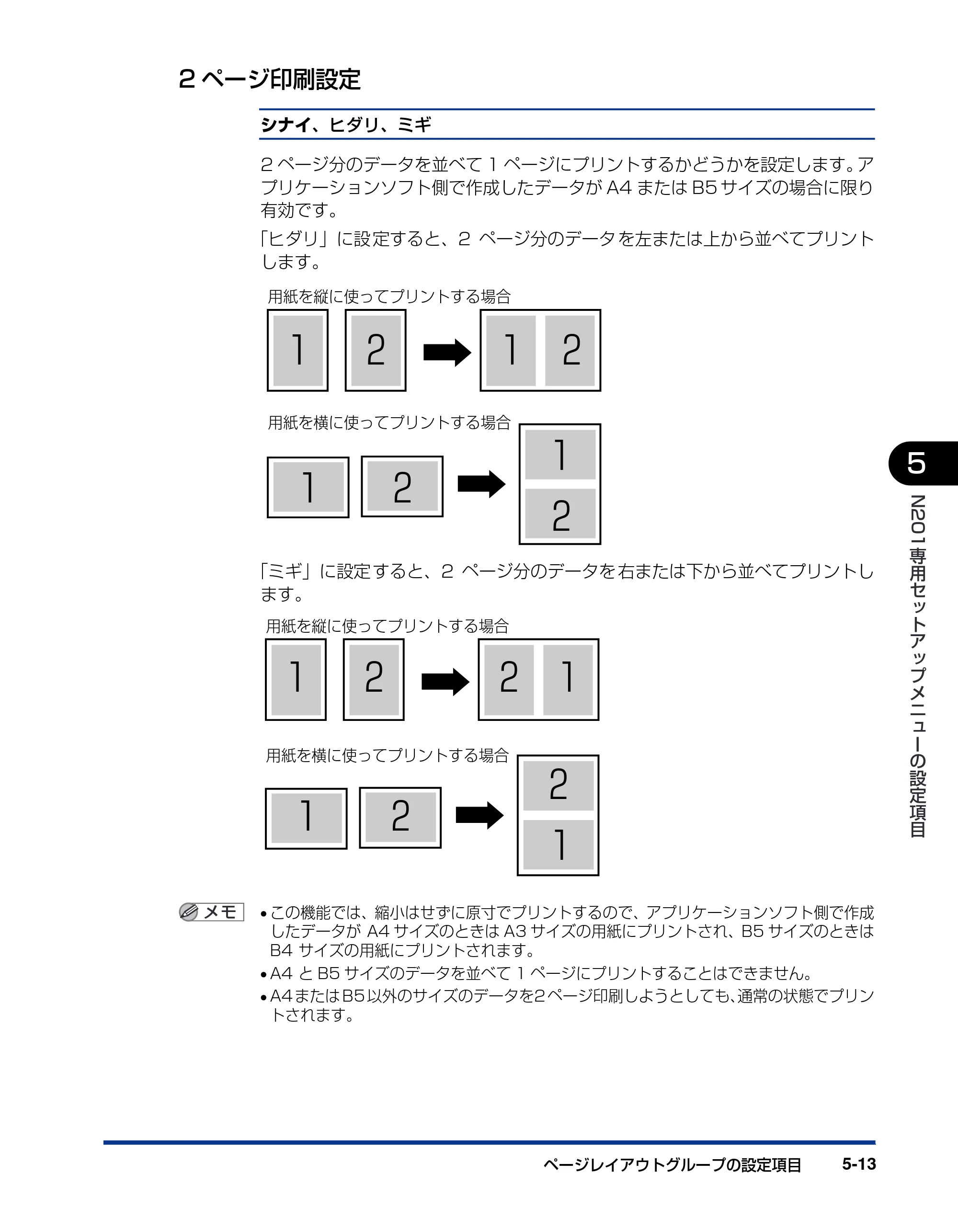 キヤノン LBP3800/3700 LIPS機能ガイド 2006年5月25日更新 （PDF形式／4.76Mバイト） — 2ページ印刷設定 — 原本ページ — 121ページ