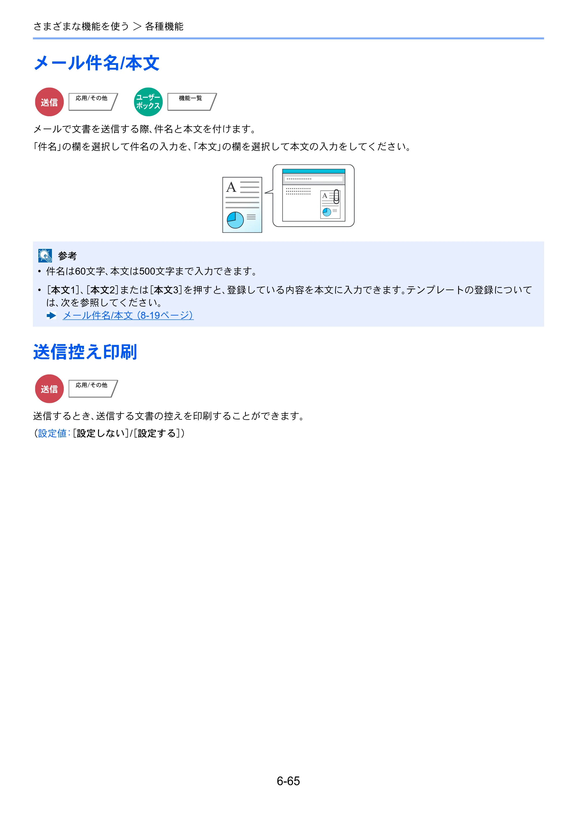 京セラ TASKalfa 356ci / TASKalfa 406ci TASKalfa 406ci TASKalfa 356ci 使用説明書 — メール件名/本文 — 原本ページ — 321ページ