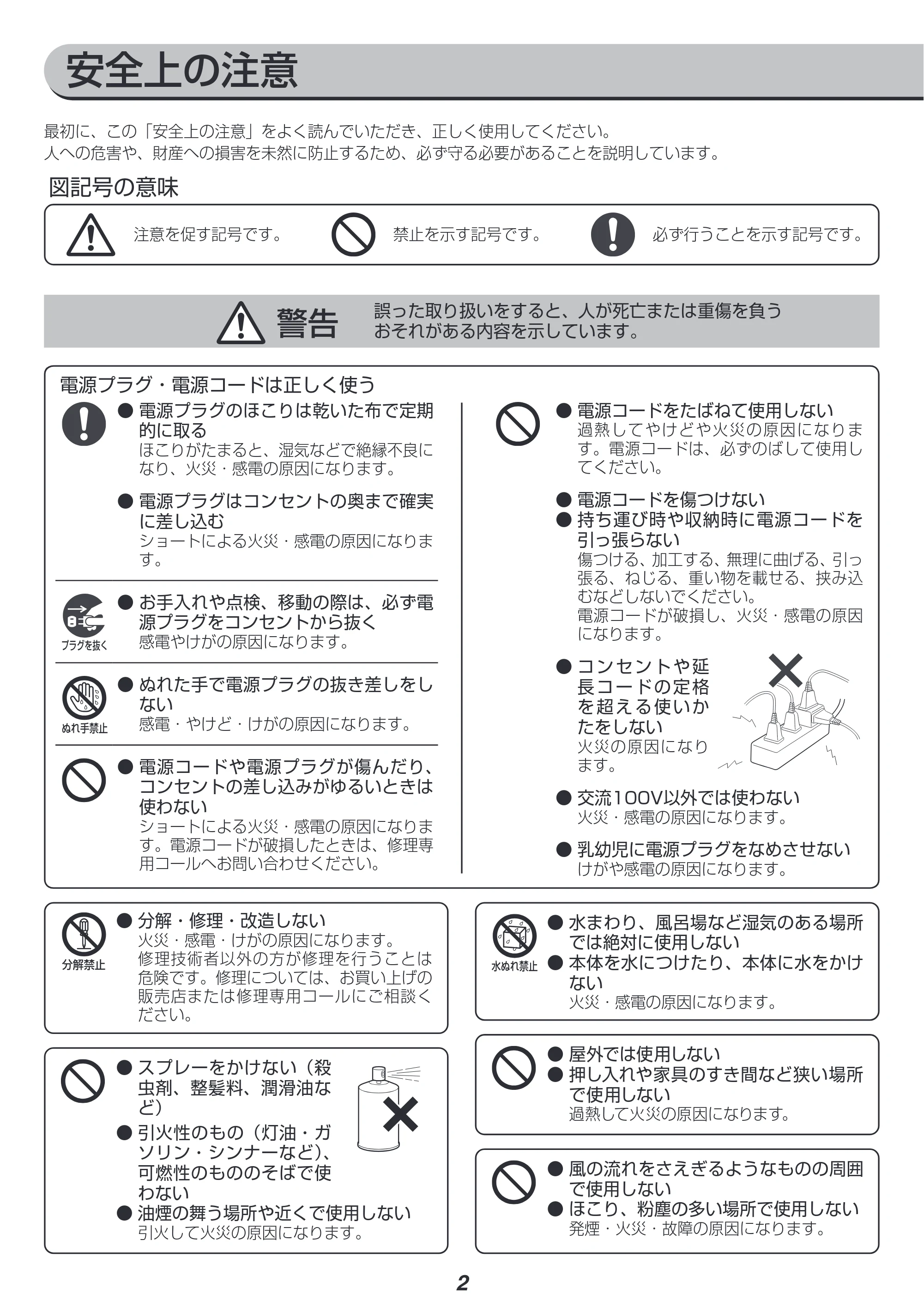 アイリスオーヤマ IJD-I50-WH 取扱説明書 — 原本ページ — 2ページ