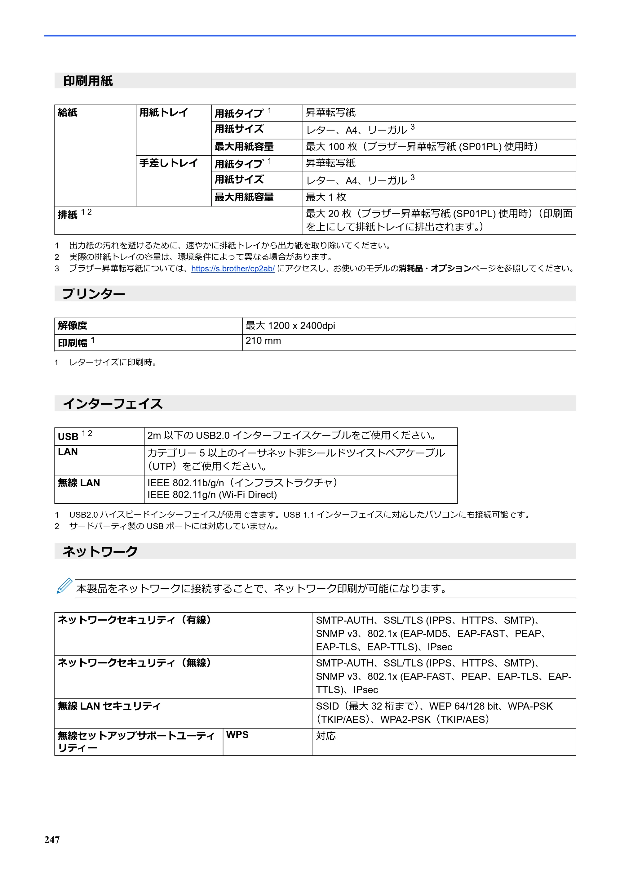 ブラザー SP-1 オンラインユーザーズガイド — 原本ページ — 251ページ