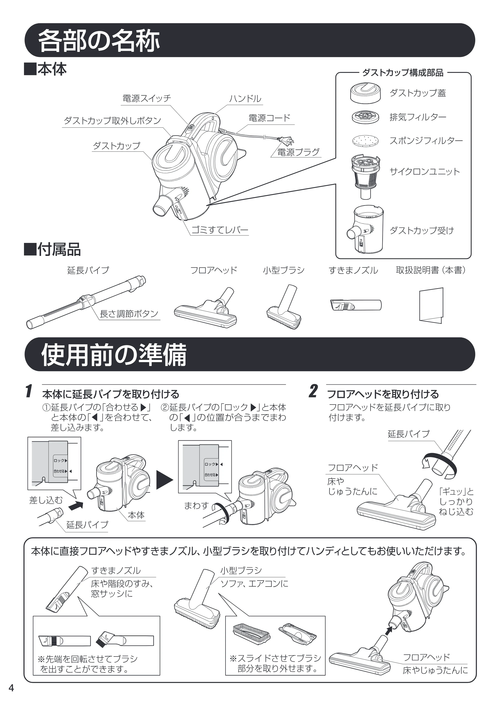 アイリスオーヤマ IC-S55E 取扱説明書 — 原本ページ — 4ページ
