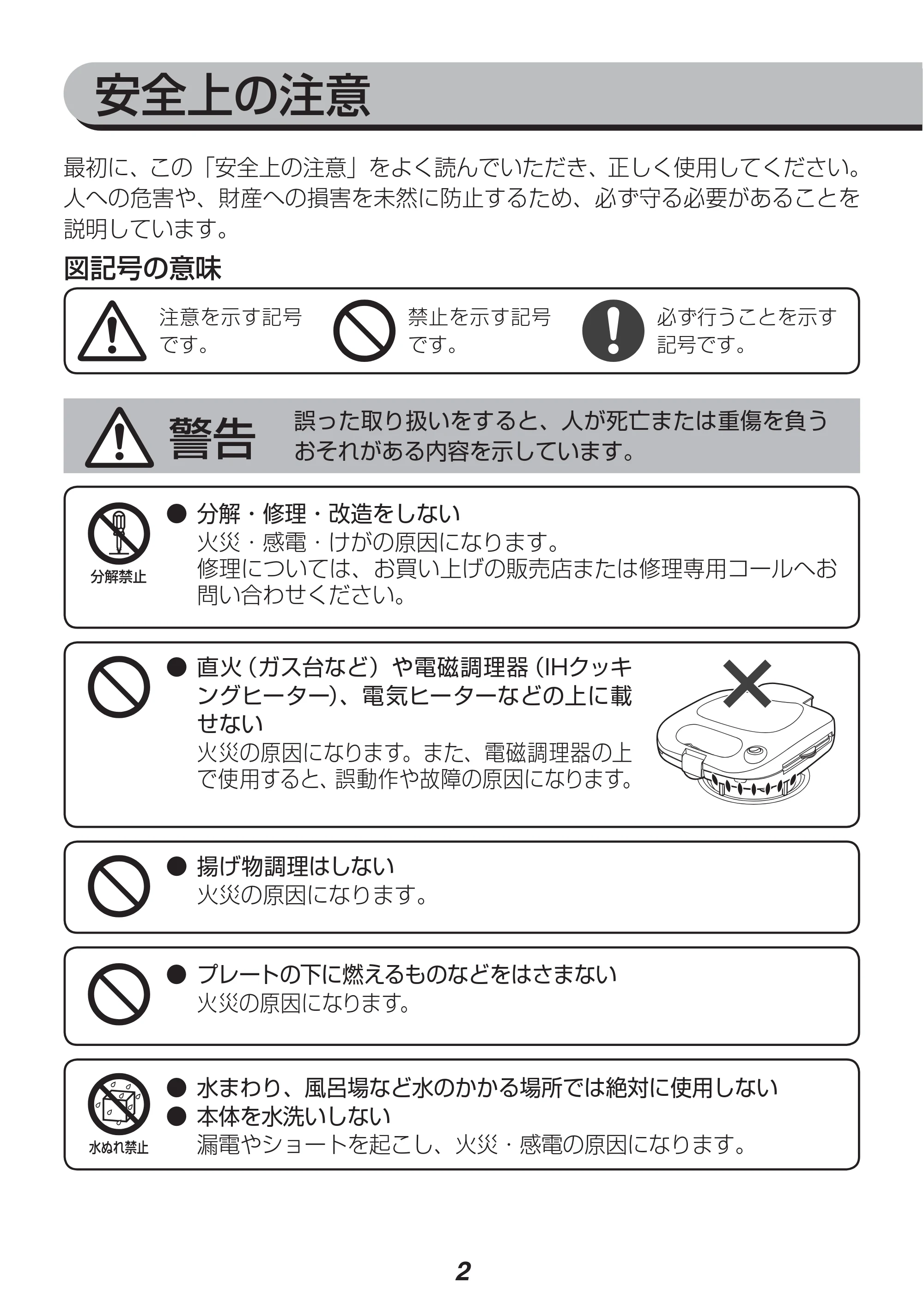 アイリスオーヤマ IMS-703P 取扱説明書 — 原本ページ — 2ページ