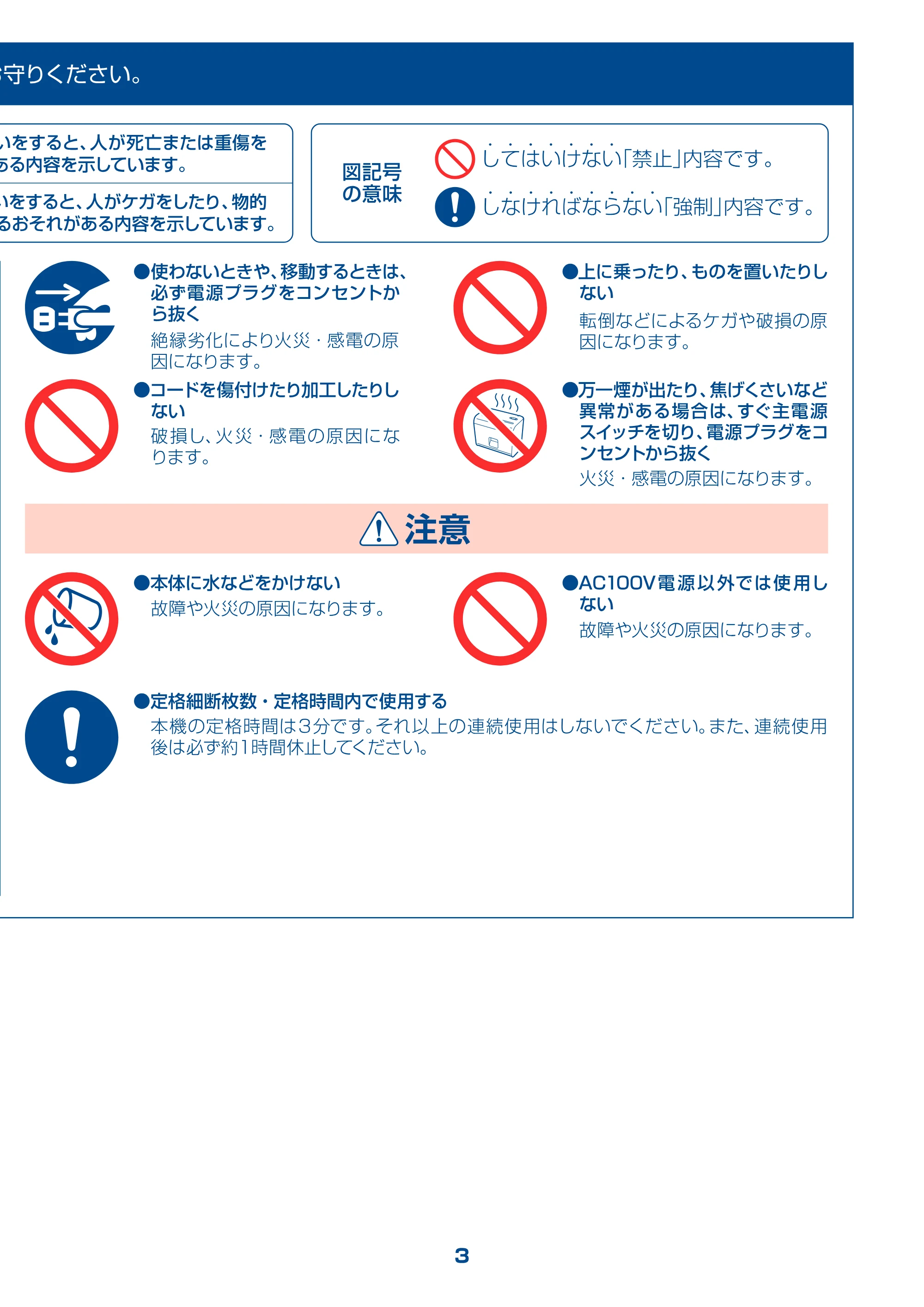 アイリスオーヤマ PS4HSI 取扱説明書 — 原本ページ — 3ページ