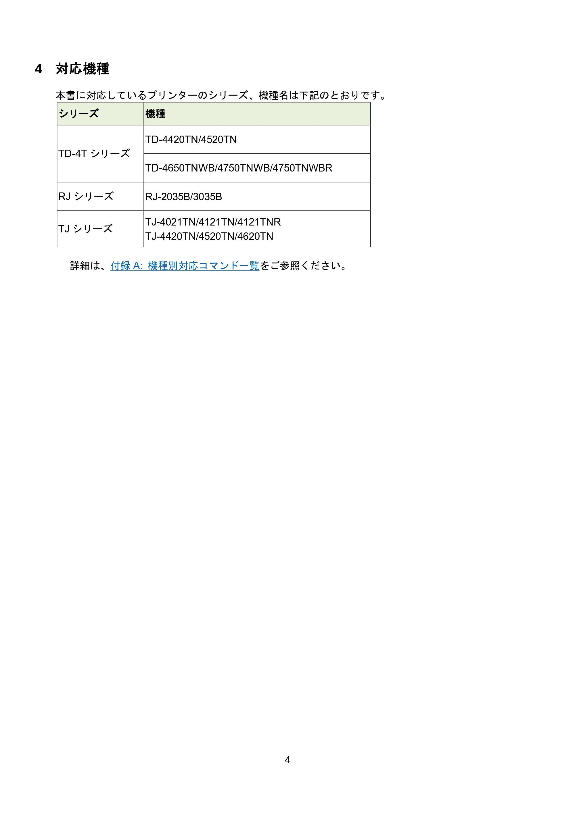 ブラザー RJ-3035B / RJ-2035B / TD-4420TN FBPLコマンドリファレンス — 5.5 AUTODETECT — 原本ページ — 10ページ