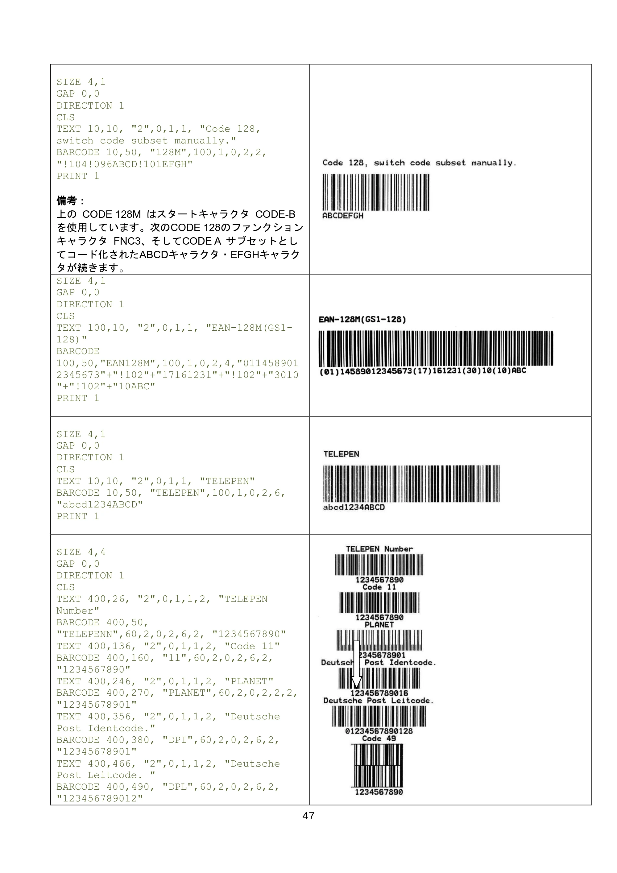 ブラザー RJ-3035B / RJ-2035B / TD-4420TN FBPLコマンドリファレンス — 6.6 CIRCLE — 原本ページ — 53ページ