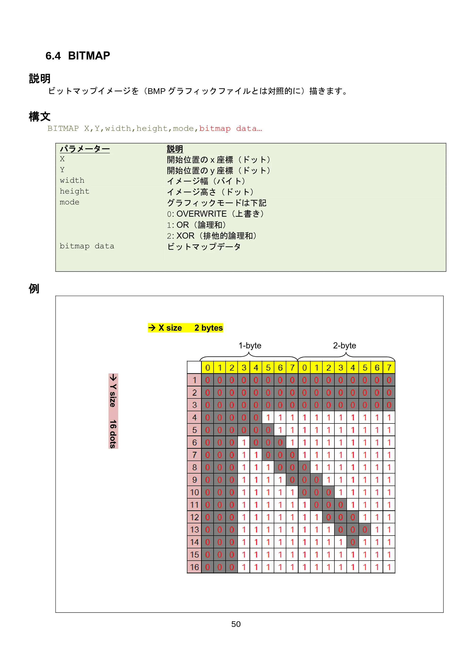 ブラザー RJ-3035B / RJ-2035B / TD-4420TN FBPLコマンドリファレンス — 6.9 DMATRIX — 原本ページ — 56ページ