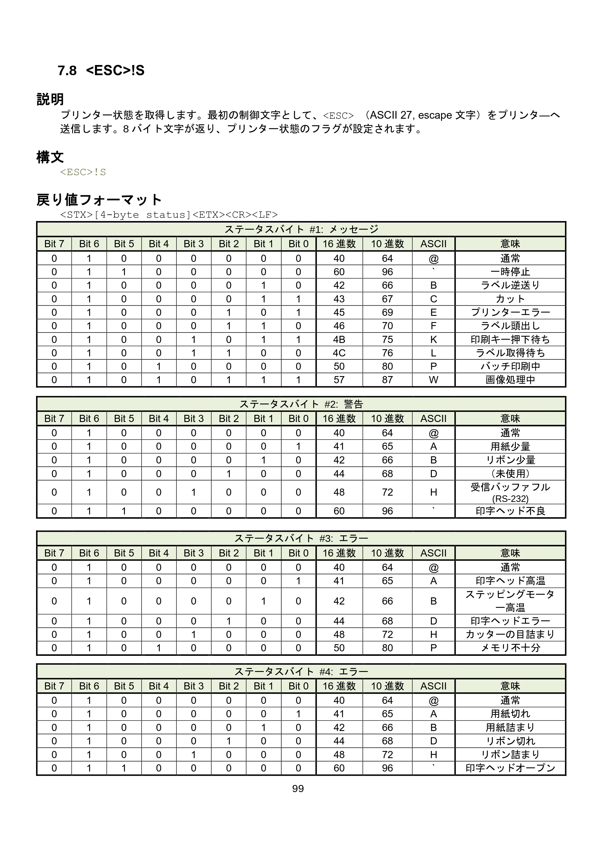 ブラザー RJ-3035B / RJ-2035B / TD-4420TN FBPLコマンドリファレンス — 原本ページ — 105ページ