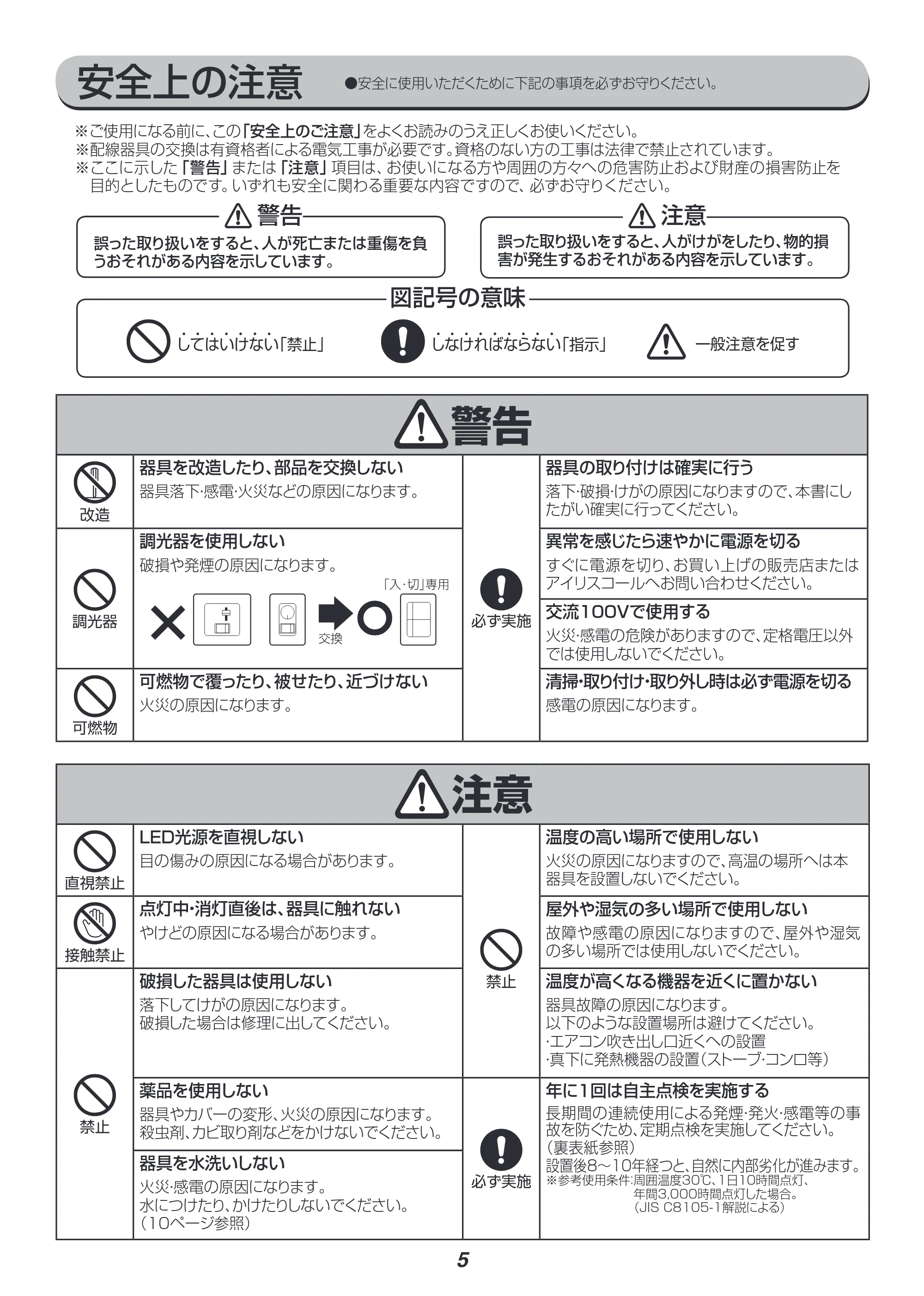 アイリスオーヤマ PLM6DL 取扱説明書 — 原本ページ — 5ページ