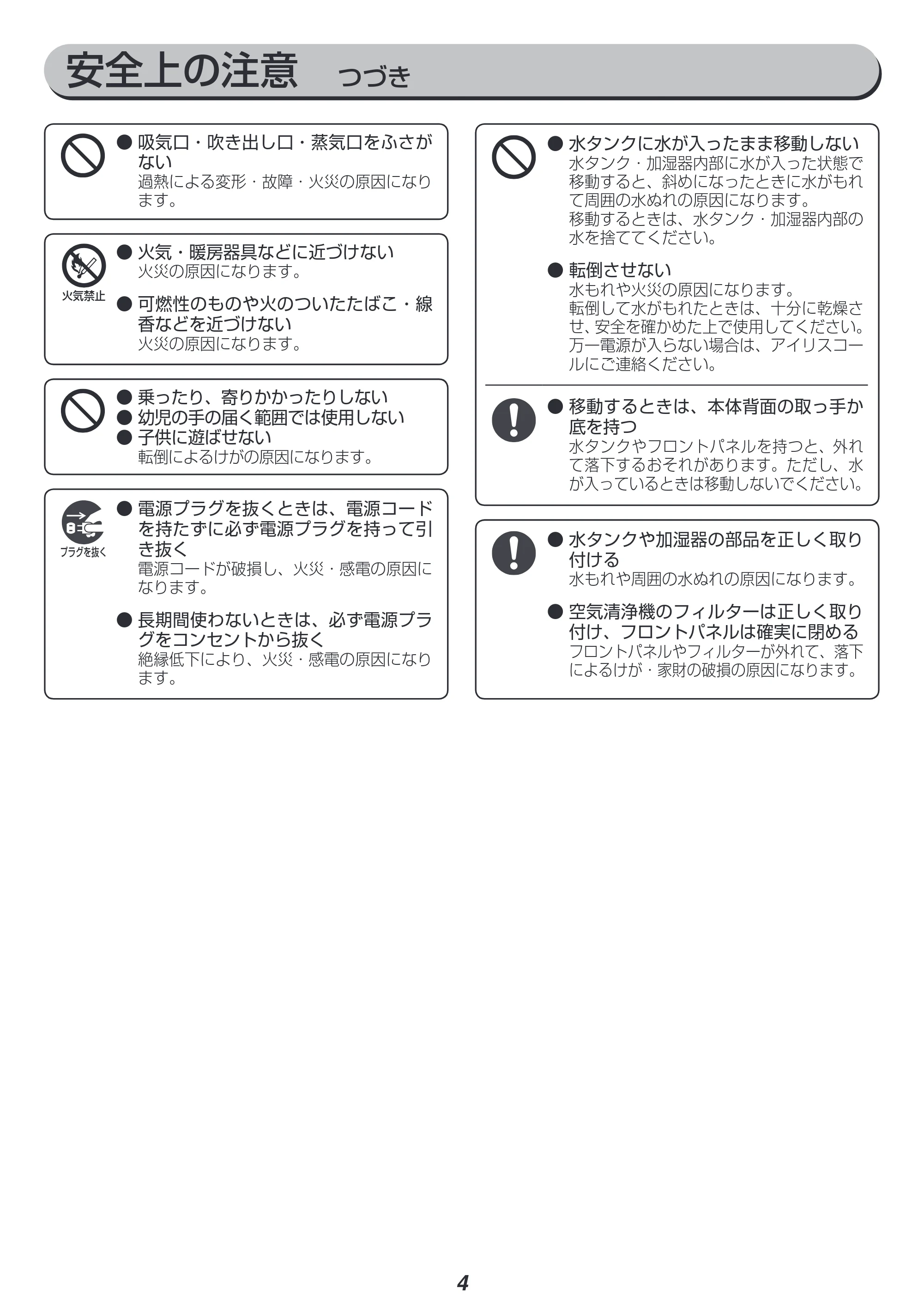 アイリスオーヤマ RHF-401 取扱説明書 — 原本ページ — 4ページ