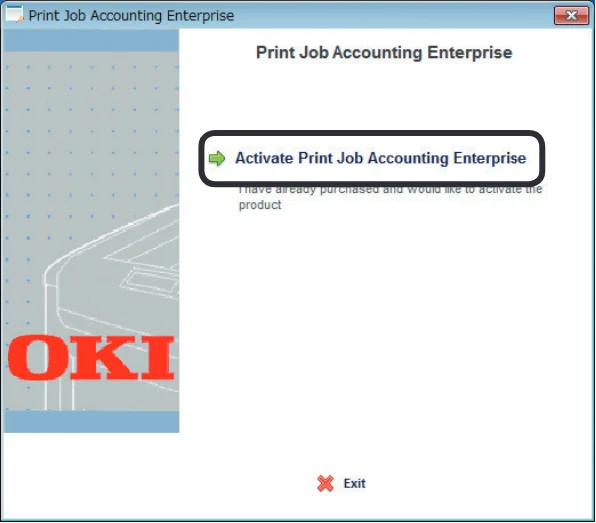 沖電気 C301dn / C310dn / C510dn Print Job Accounting ユーザーズマニュアル 言語 : 日本語 ac1 (サイズ: 22.5 MB) — サーバーソフトウェアのライセンス認証(アクティベーション) — 図版 22-2 — 22ページ