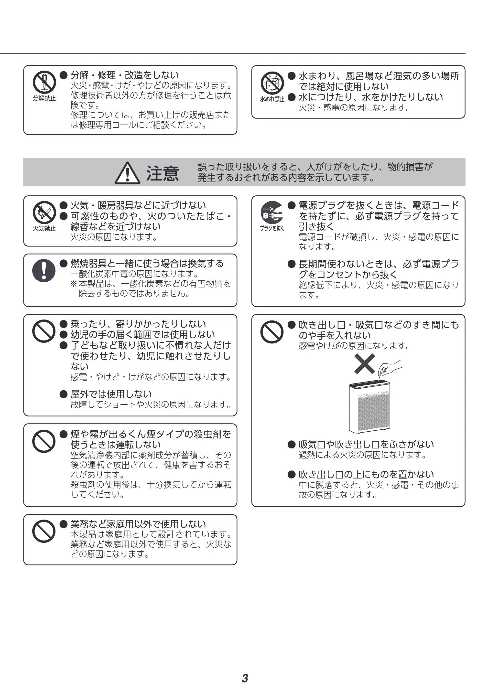 アイリスオーヤマ AAP-T50A 取扱説明書 — 原本ページ — 3ページ
