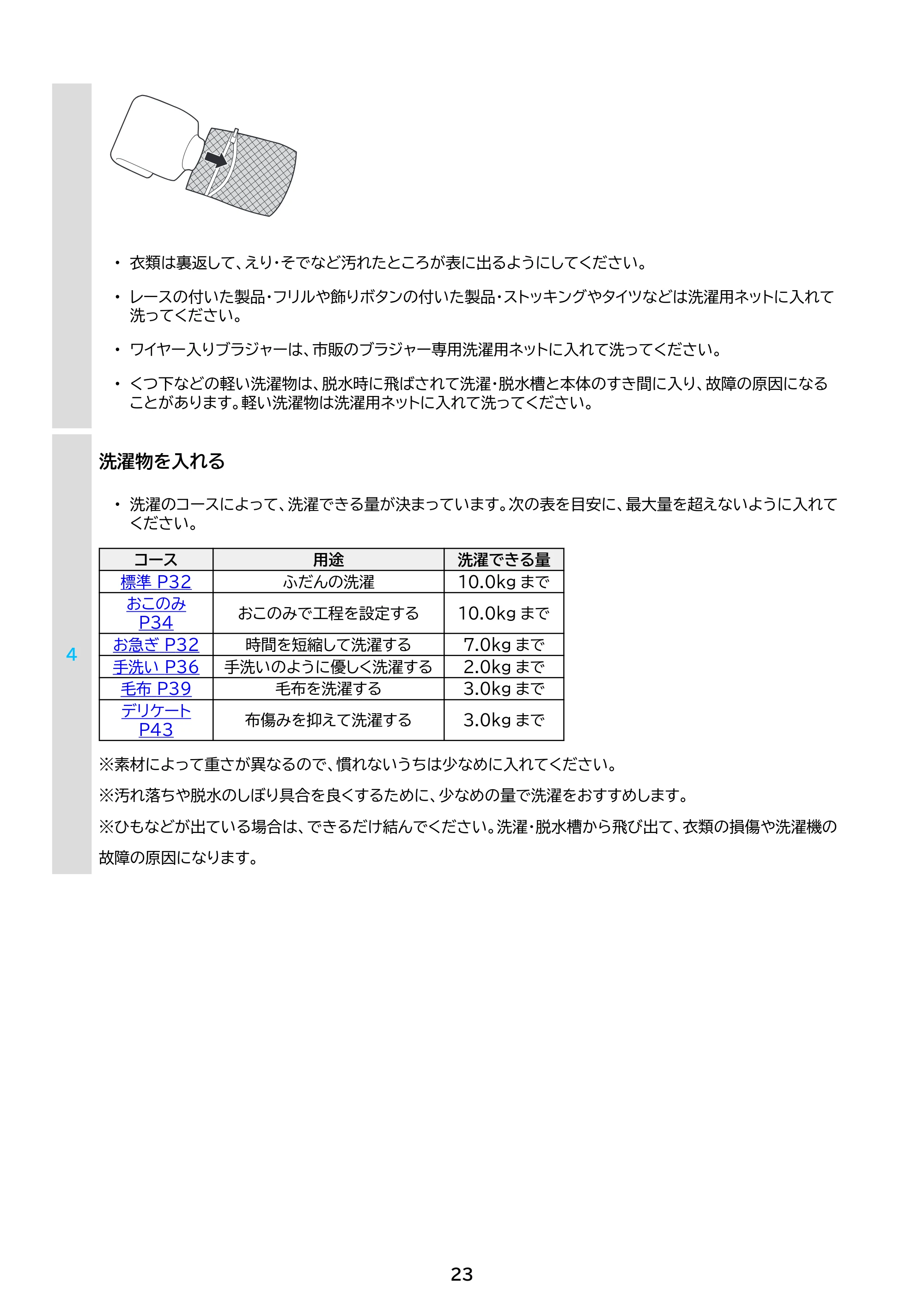 アイリスオーヤマ ITW-H1003H 取扱説明書 — 原本ページ — 23ページ