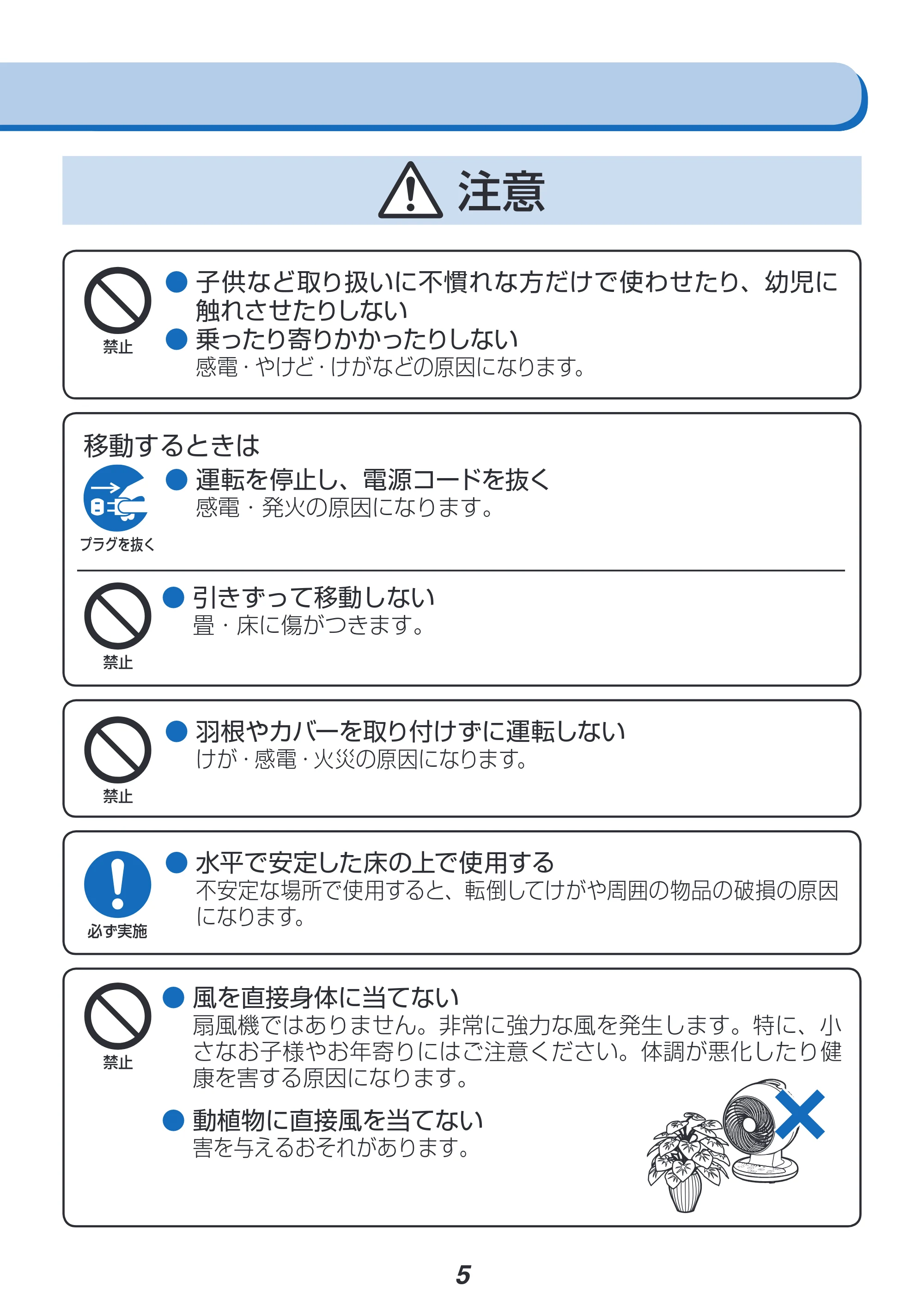 アイリスオーヤマ CFA-185 取扱説明書 — 原本ページ — 5ページ