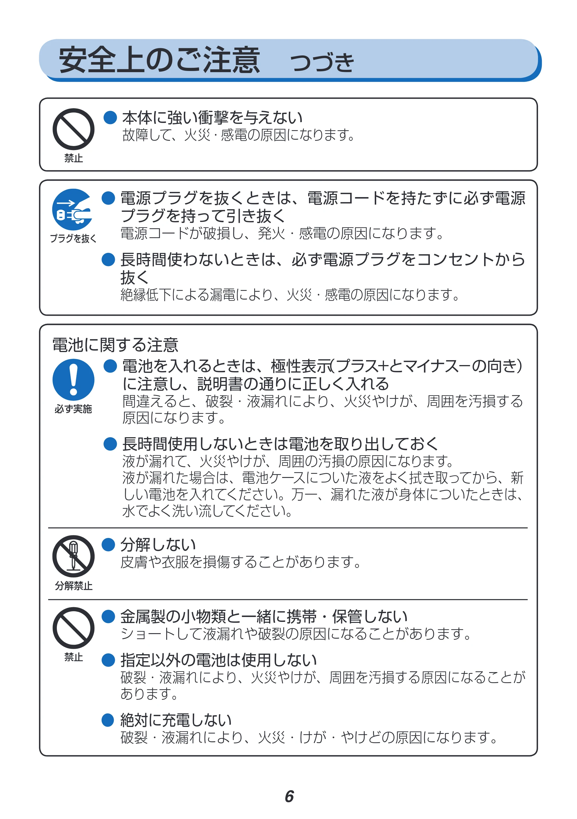 アイリスオーヤマ CFA-185 取扱説明書 — 原本ページ — 6ページ