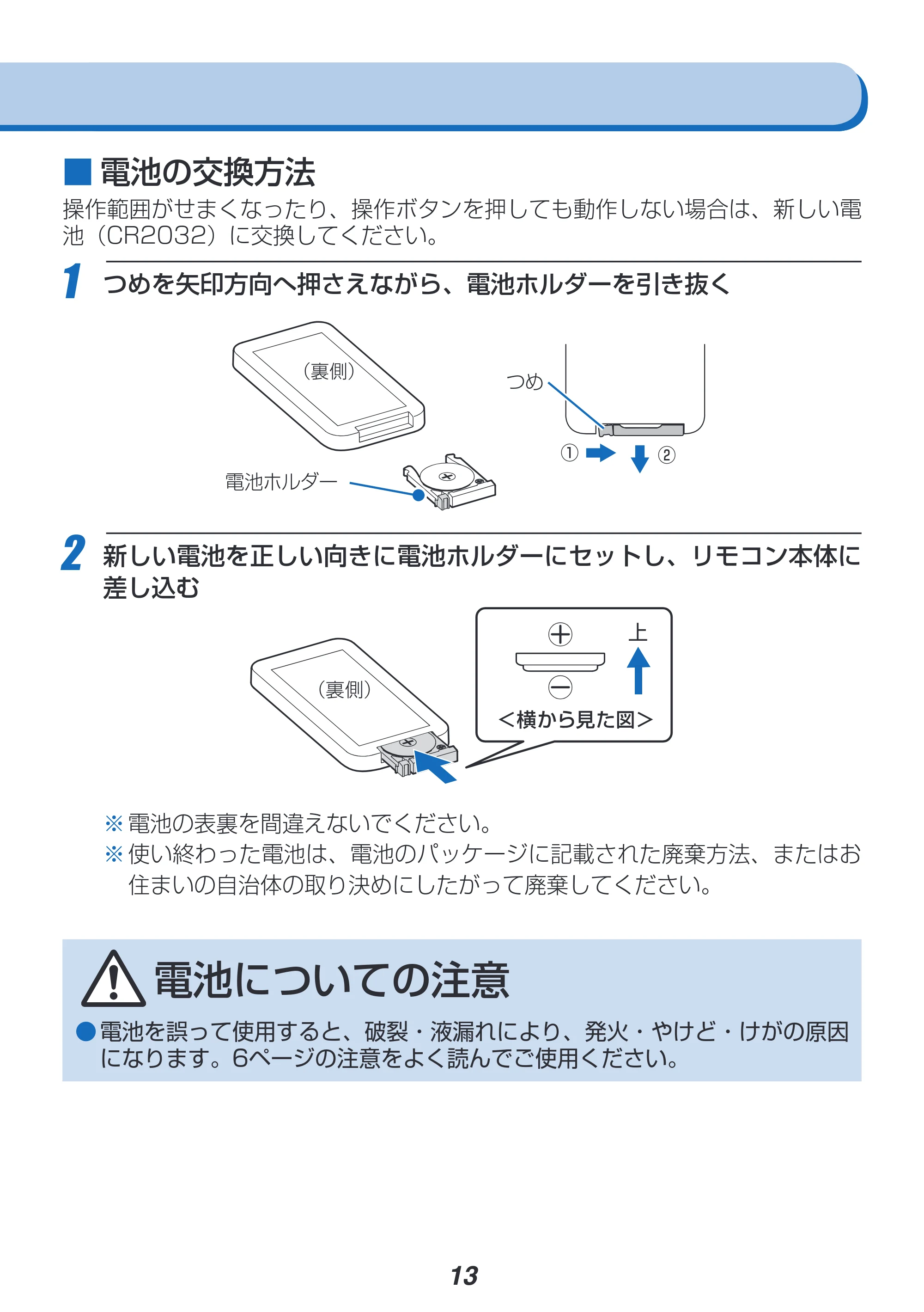 アイリスオーヤマ CFA-185 取扱説明書 — 原本ページ — 13ページ