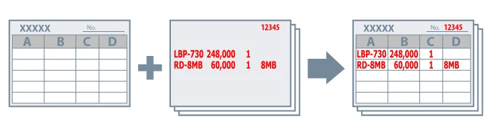 キヤノン WG7350F/7350FM macOS LIPSLX プリンタードライバー ユーザーズガイド 2018年12月7日更新（PDF：1.19MB） — 定型フォームを重ねる — 図版 42-1 — 42ページ