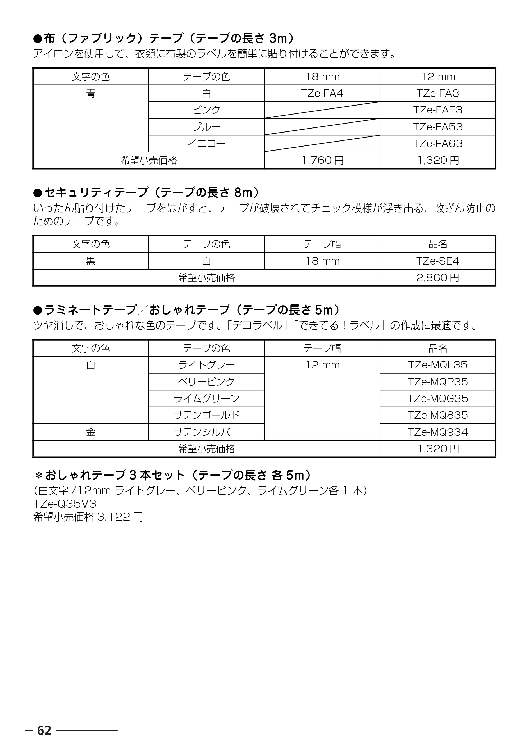 ブラザー PT-18N/18R 取扱説明書 — 原本ページ — 64ページ