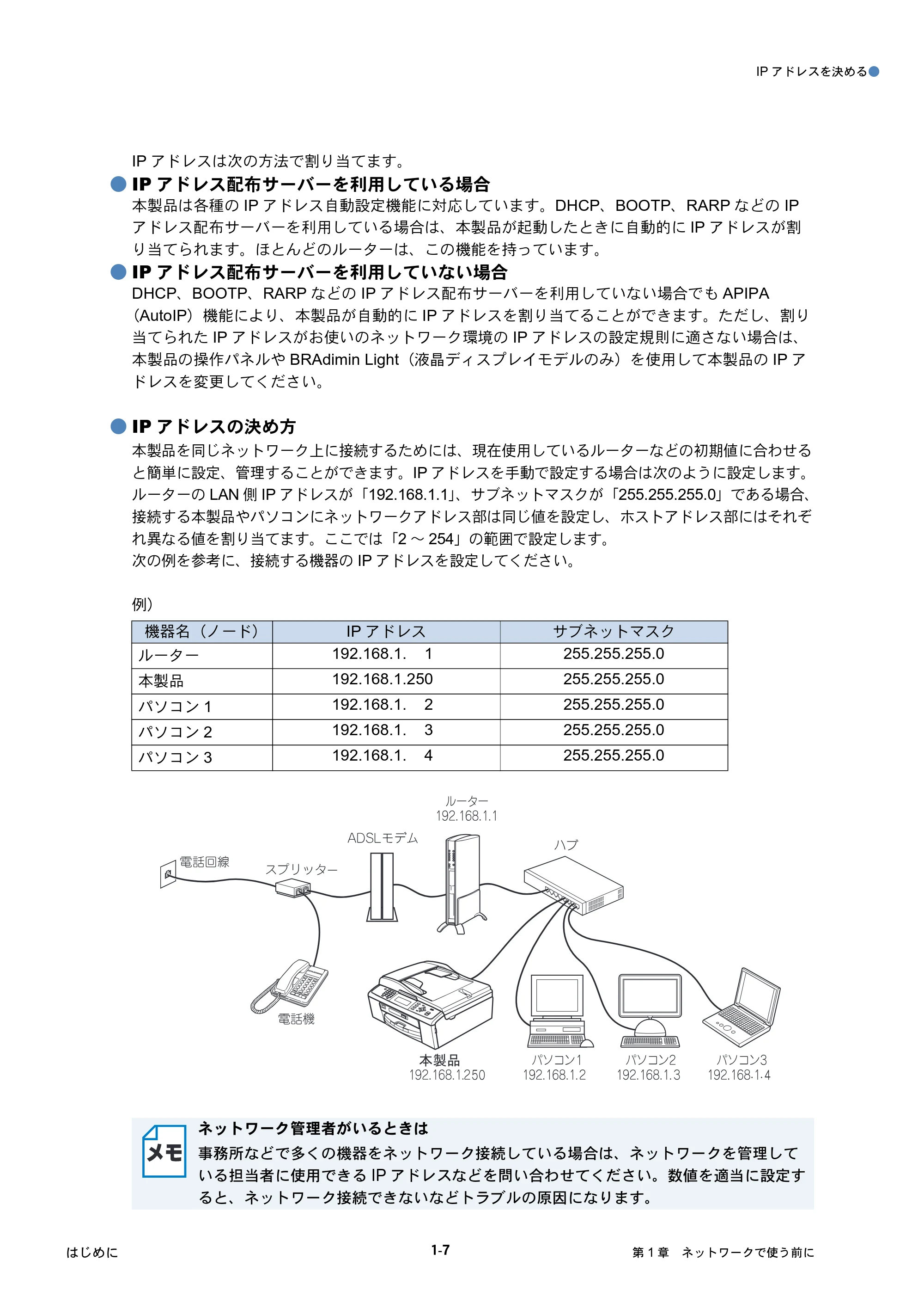 ブラザー DCP-J515N / DCP-J715N / MFC-J615N ユーザーズガイド ～ネットワーク設定編～ — 原本ページ — 18ページ