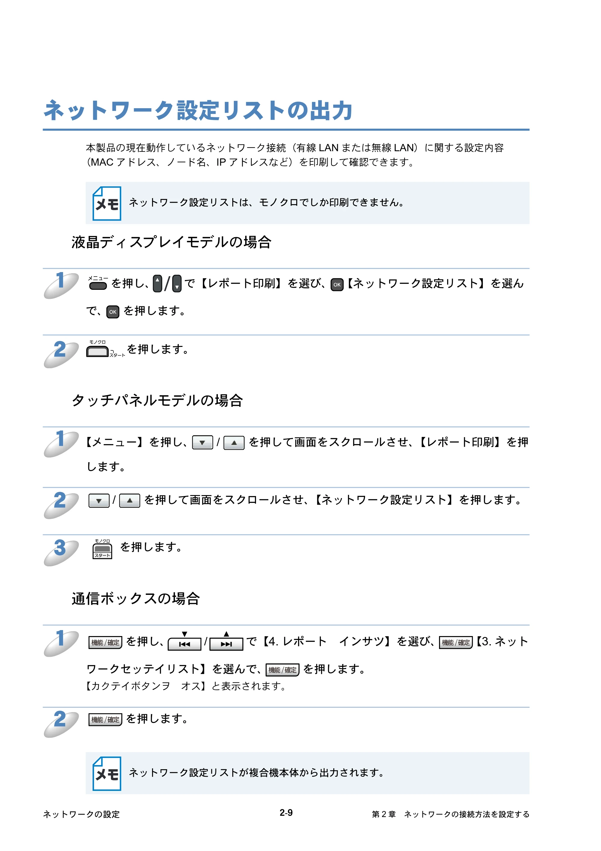 ブラザー DCP-J515N / DCP-J715N / MFC-J615N ユーザーズガイド ～ネットワーク設定編～ — ネットワーク設定リストの出力 — 原本ページ — 28ページ