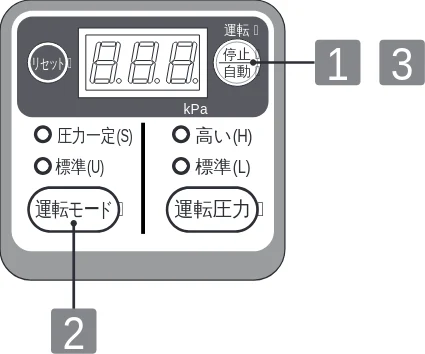 日立 WM-PH125V / WM-PH200V / WM-PH400V 取扱説明書 — 運転モードの切り替えかた — 図版 15-1 — 15ページ