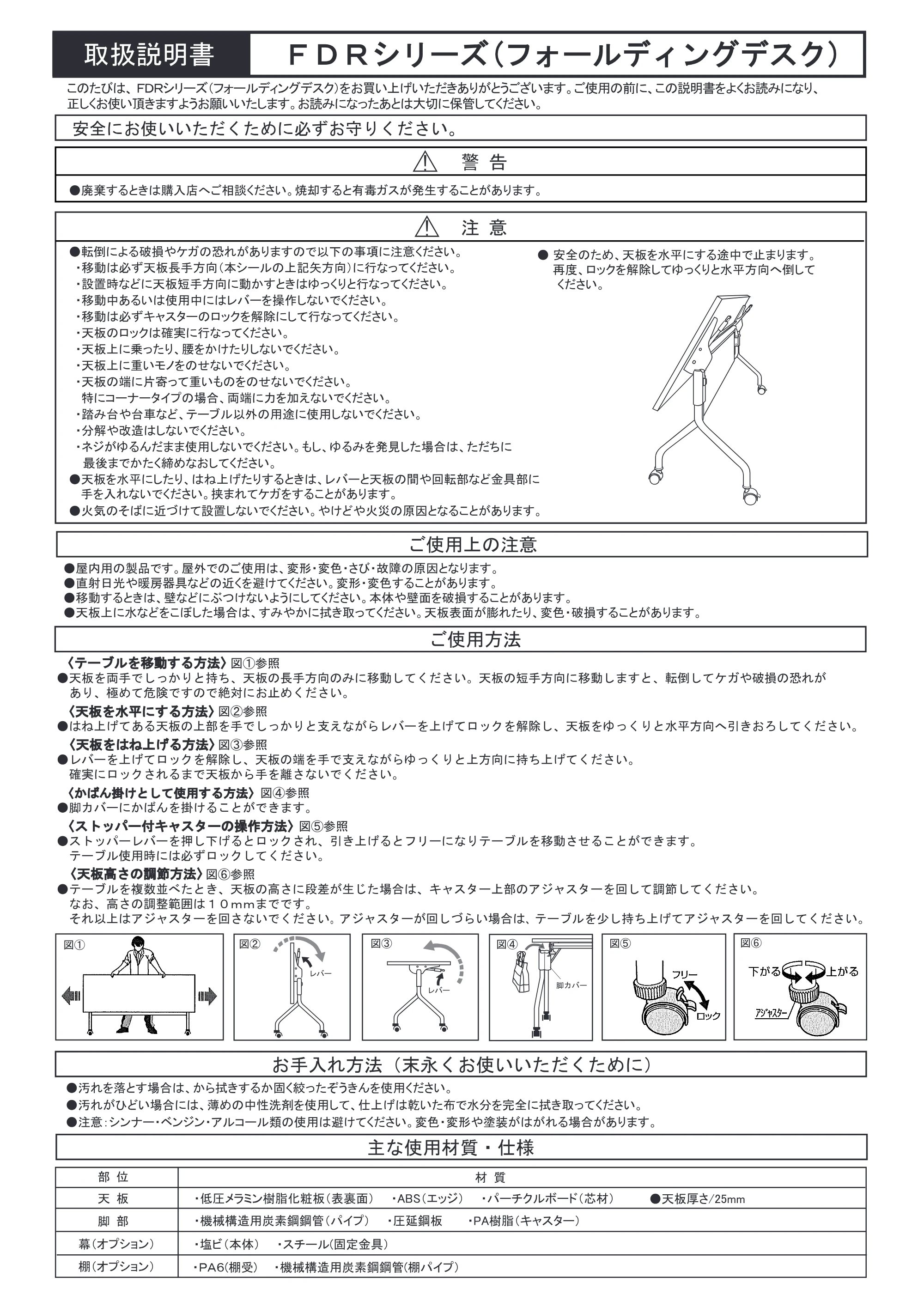 サンワサプライ FDR-18060 / FDR-18045 / FDR-15060 取扱説明書 — 原本ページ — 2ページ
