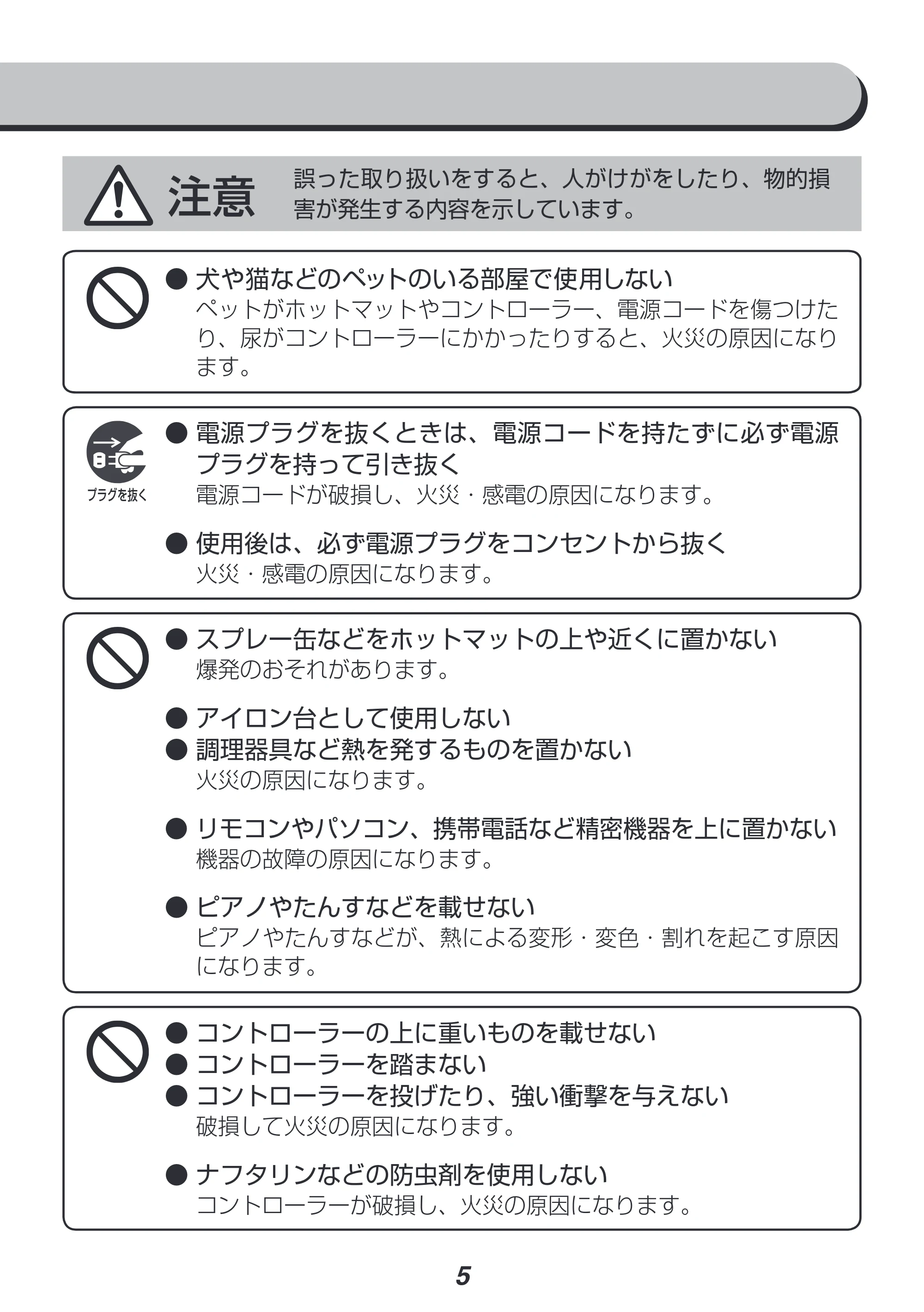 アイリスオーヤマ HCM-1890 取扱説明書 — 原本ページ — 5ページ