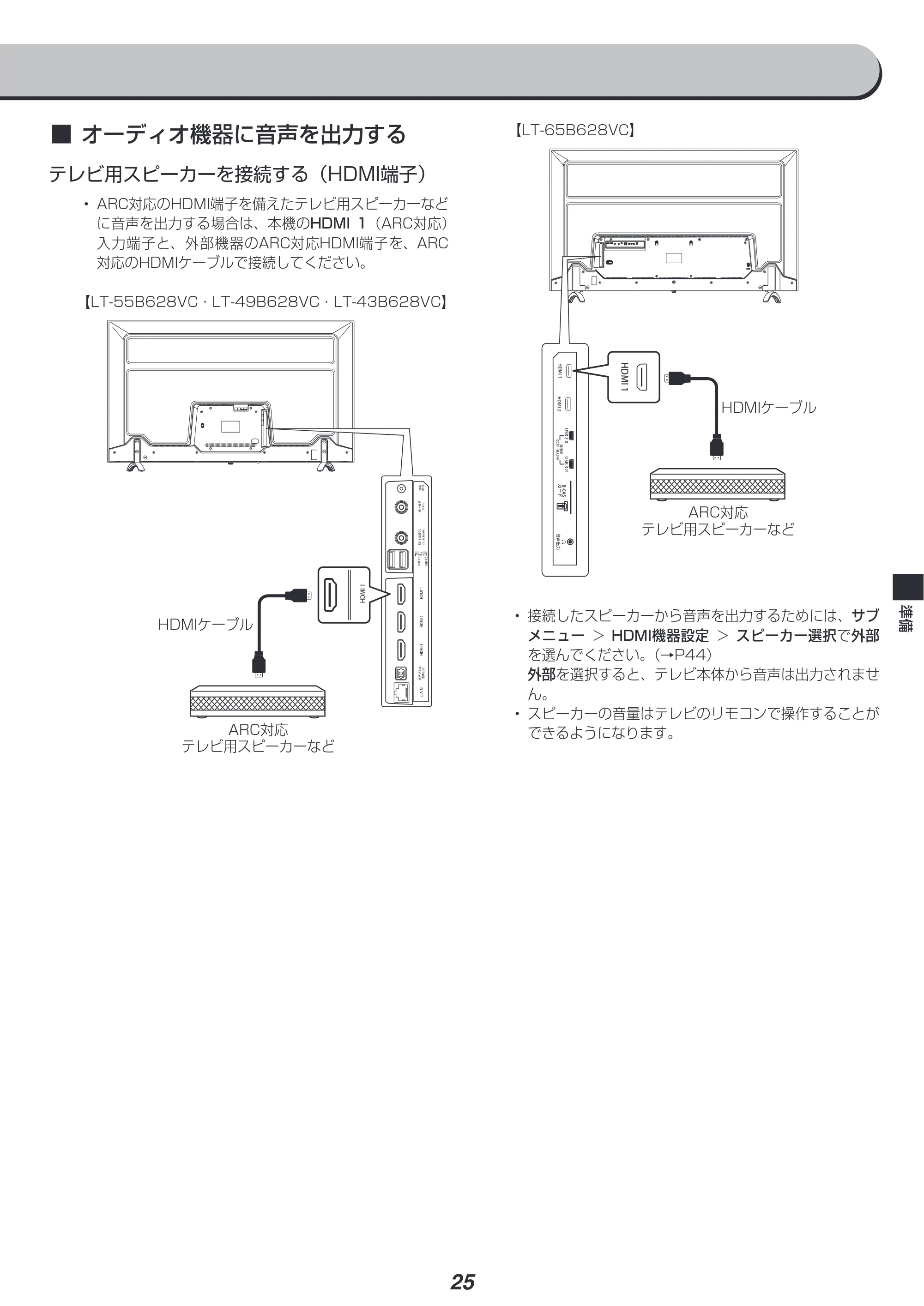 アイリスオーヤマ LT-43B628VC 取扱説明書 — 原本ページ — 25ページ