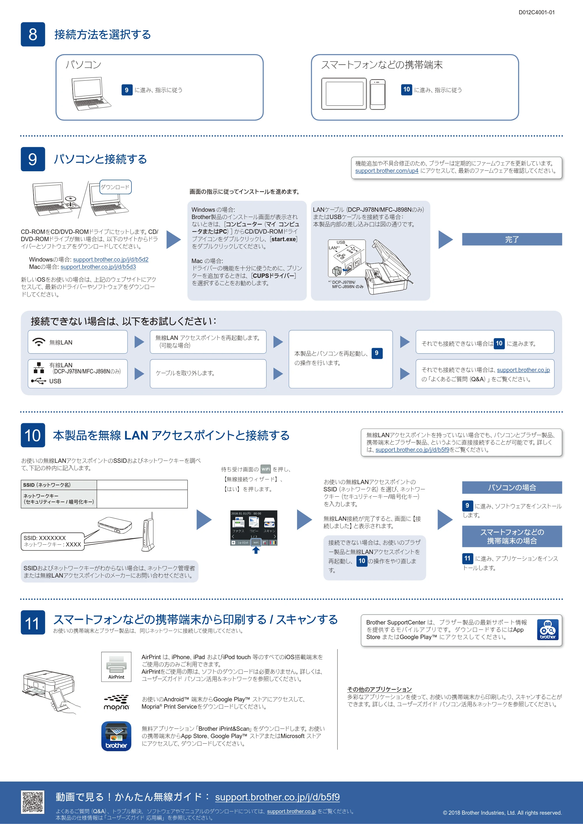 ブラザー DCP-J577N / DCP-J978N-B/W / MFC-J898N かんたん設置ガイド — 原本ページ — 2ページ