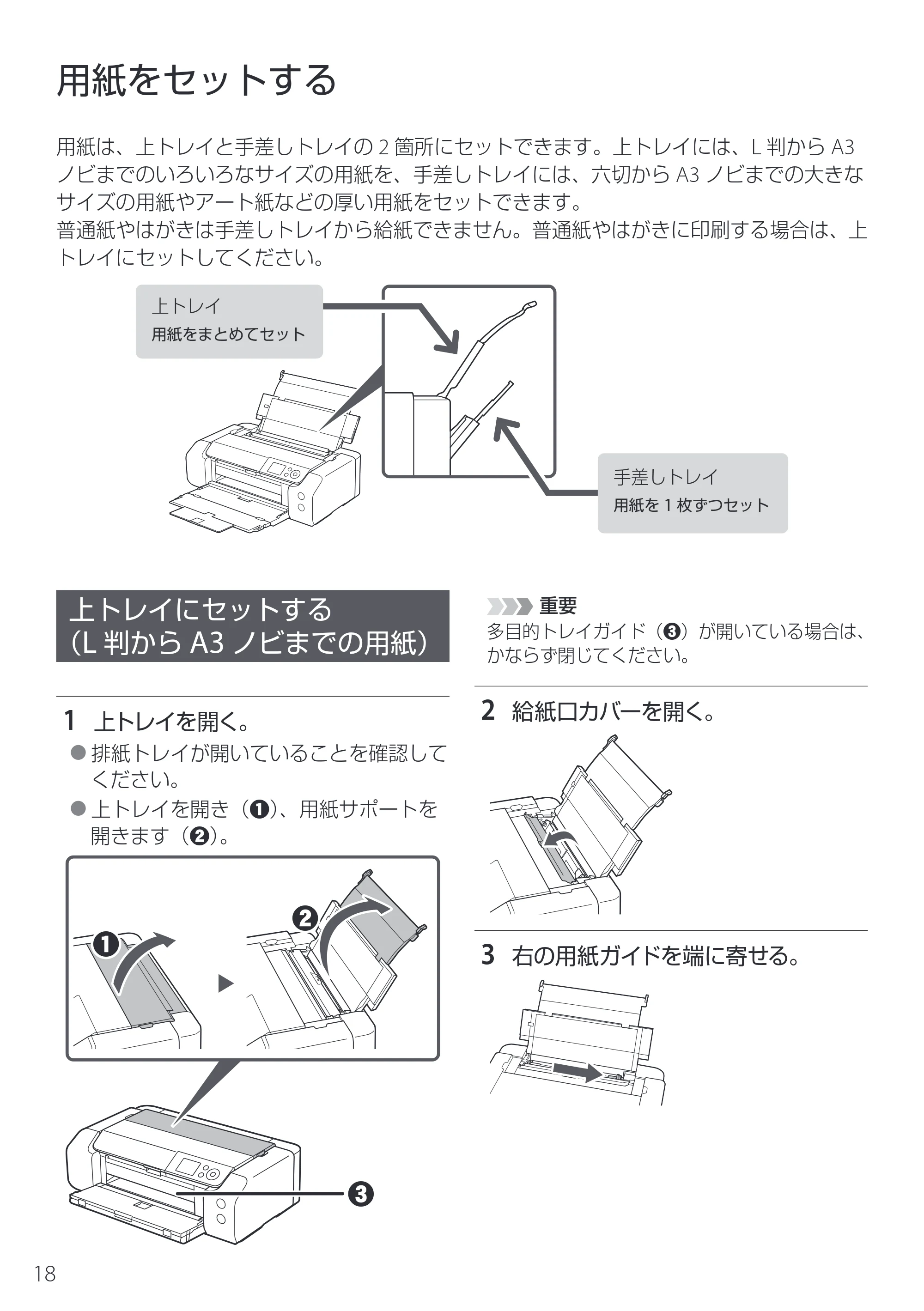 キヤノン imagePROGRAF PRO-G2 設置・基本操作マニュアル 2025年3月11日掲載（PDF：4.7MB） — 用紙をセットする — 原本ページ — 20ページ